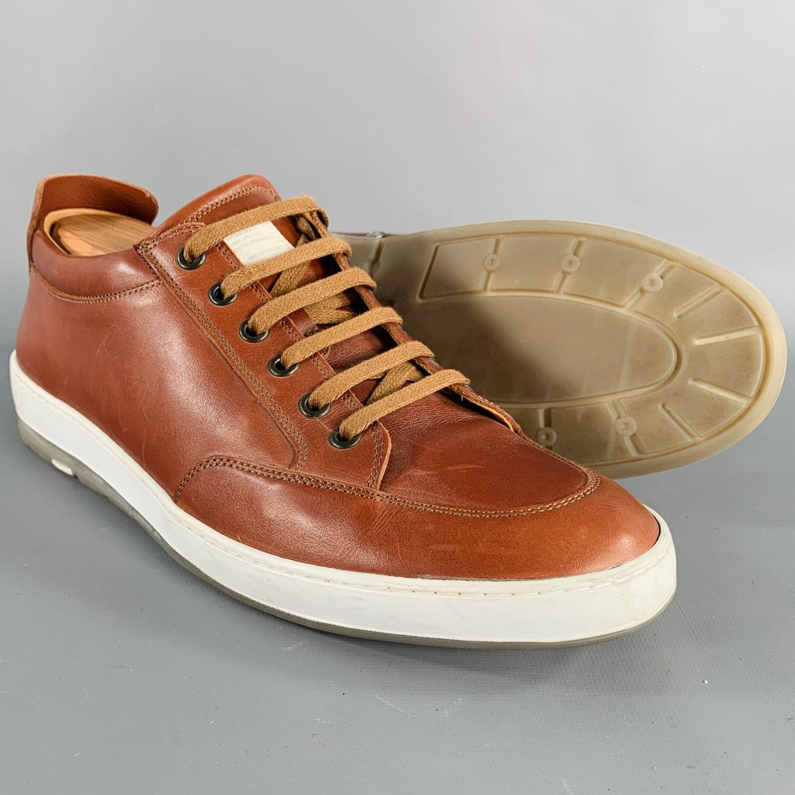 Heschung HESCHUNG Size 9 Brown Leather Low Top Sneakers Size US 9 / EU 42 - 5 Thumbnail