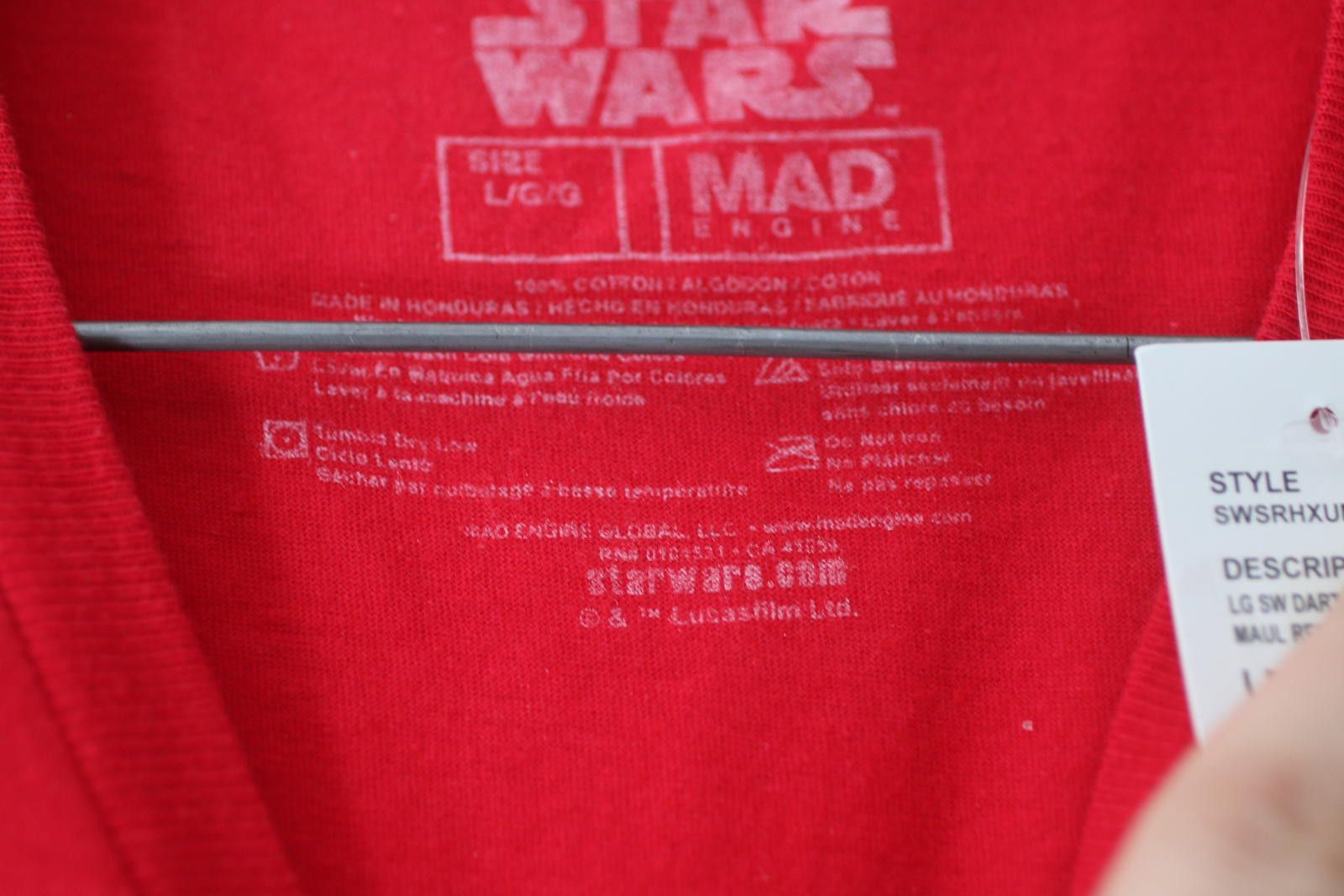Star Wars Star Wars Graphic T-Shirt with Darth Maul Print L MAD Engine Size ONE SIZE - 12 Thumbnail