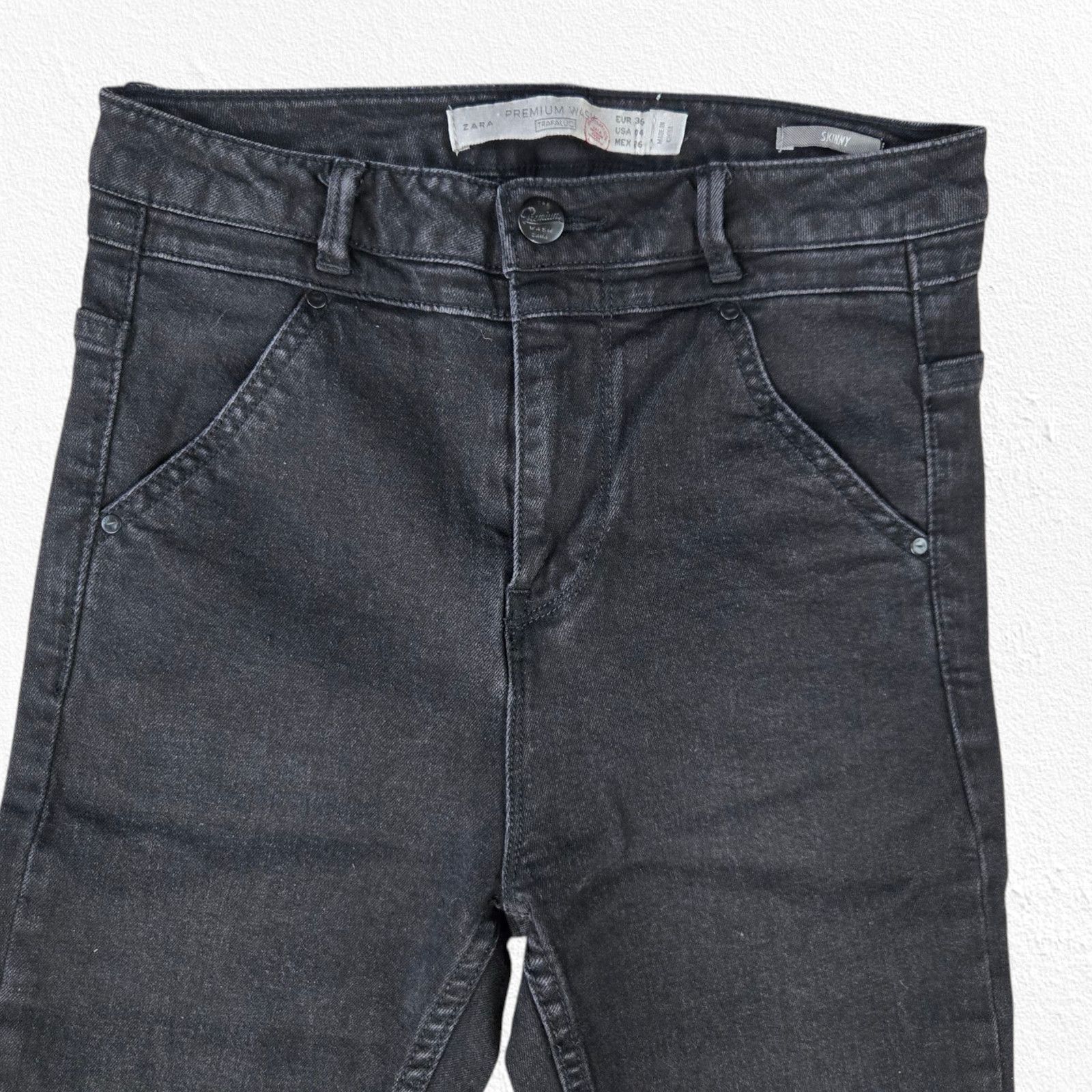 Zara Zara Premium Black High Waisted Skinny Leg Jeans Size 4 Size 27" / US 4 / IT 40 - 3 Thumbnail