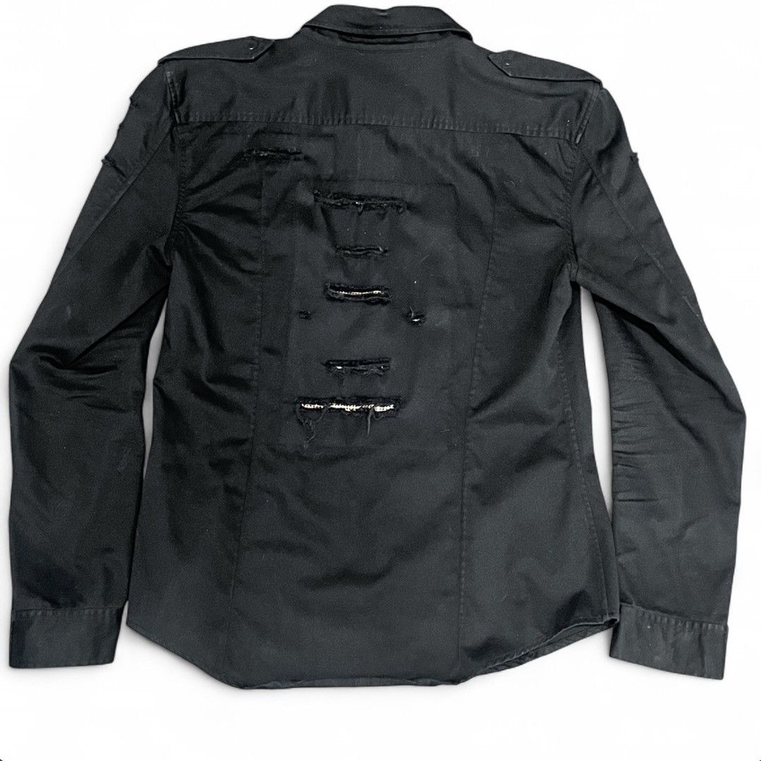Balmain Rare 2011 Balmain distressed chain mall shirt Size M / US 6-8 / IT 42-44 - 2 Thumbnail