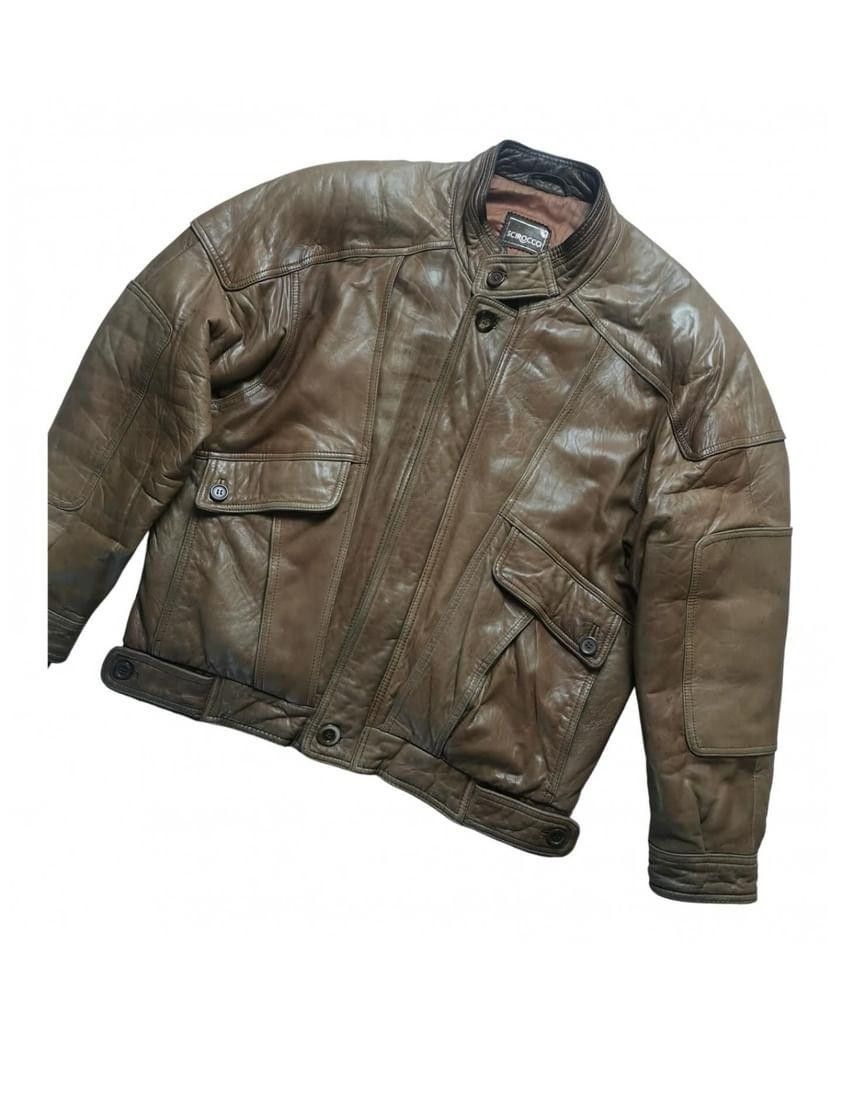 Leather × Vintage Leather jacket trapper selected lamb nappa | Grailed
