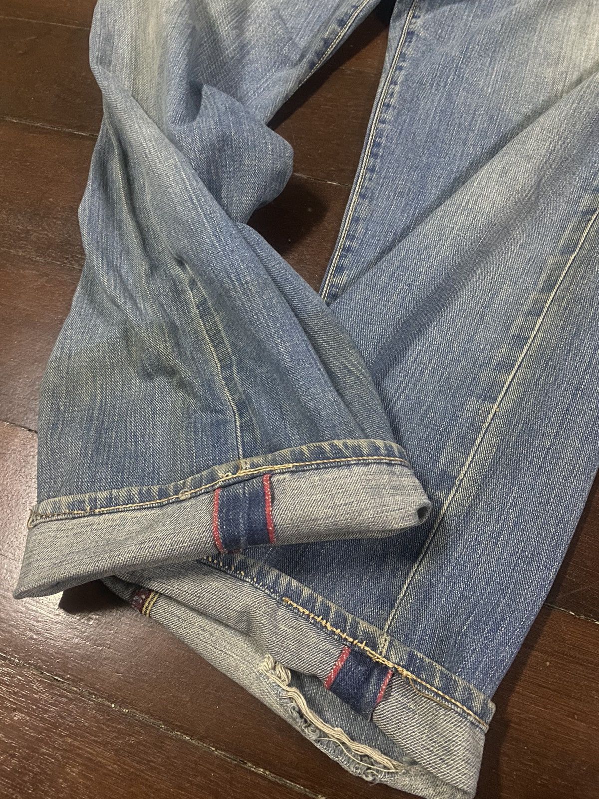 Blue Blue Japan × Japanese Brand × Vintage FIRE 🔥 Vintage HR Market Blue Blue selvedge distressed B-1 Size US 34 / EU 50 - 18 Thumbnail