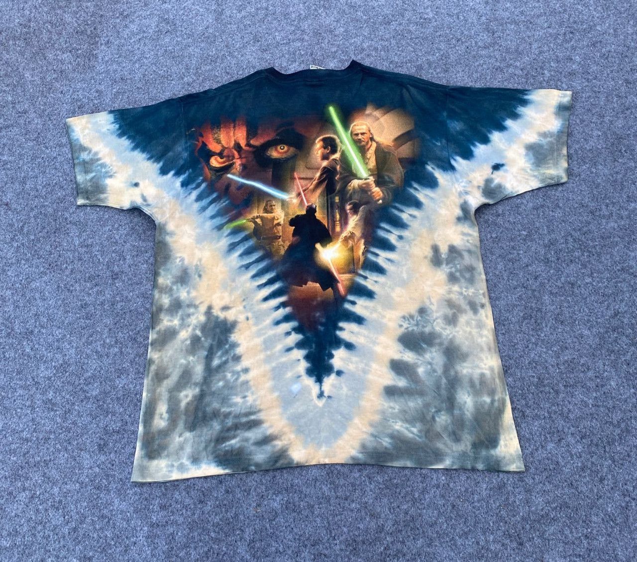Liquid Blue Rare Vintage 90s Star Wars Episode 1 Liquid Blue Tshirt Size US L / EU 52-54 / 3 - 3 Thumbnail