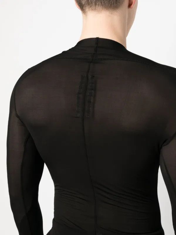 Rick Owens o1y0325 Crewneck T-Shirt in Black Size US XXL / EU 58 / 5 - 3 Thumbnail