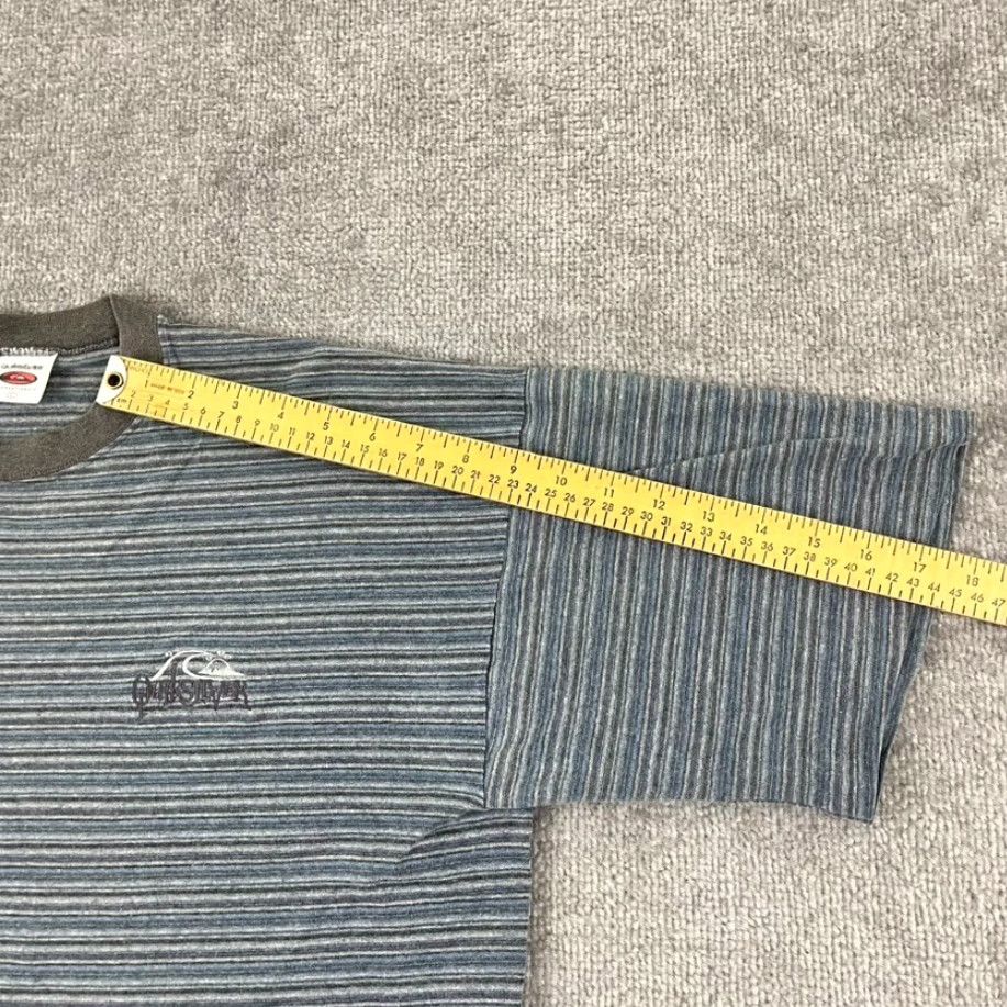 Quiksilver Vintage Quiksilver Shirt Mens Large Blue Embroidered Stripe Beach Surf Skate USA Size US L / EU 52-54 / 3 - 7 Thumbnail