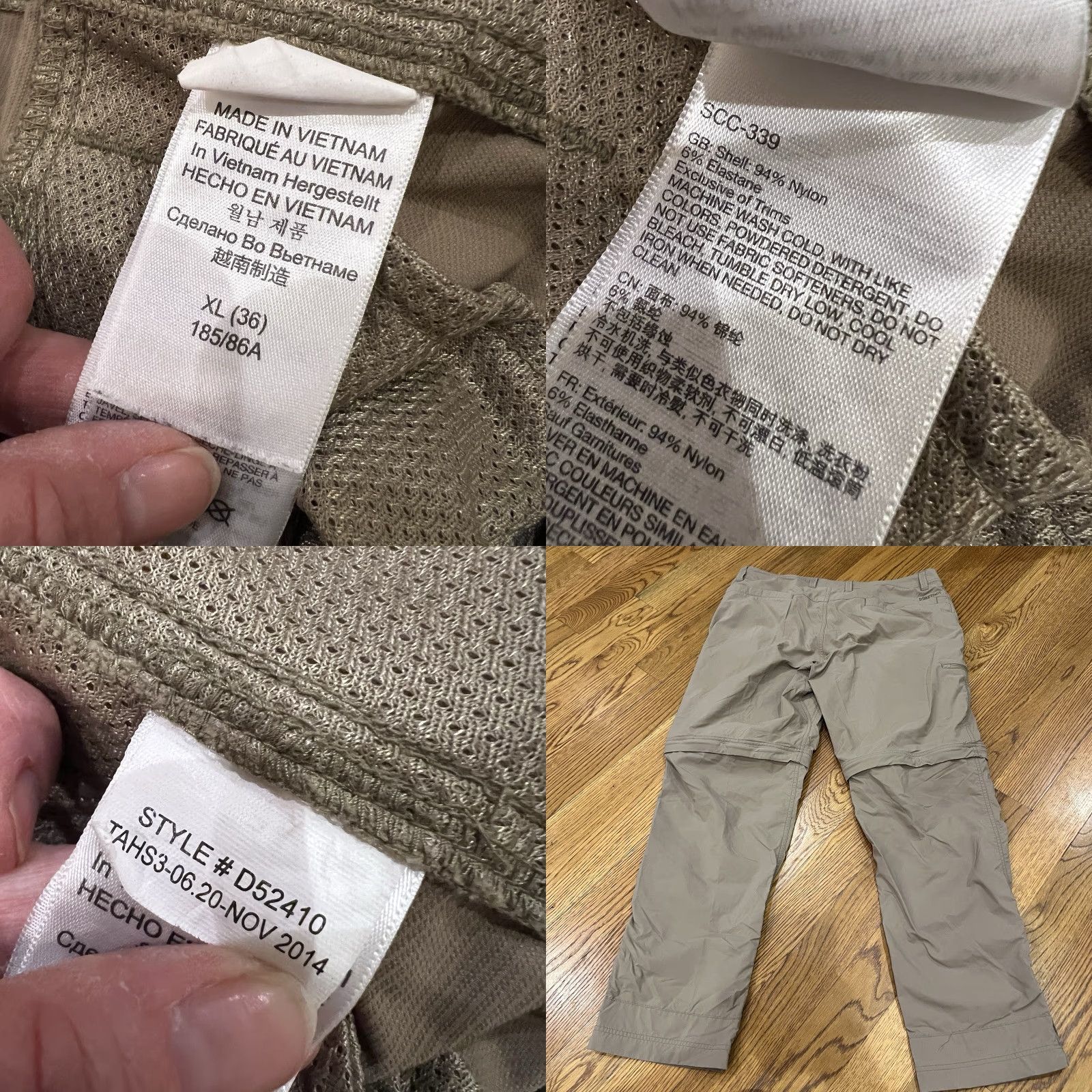 Marmot Marmot Arch Rock Pants Mens 36x32 Tan Nylon Cargo Hiking Outdoor Performance Size US 36 / EU 52 - 8 Thumbnail