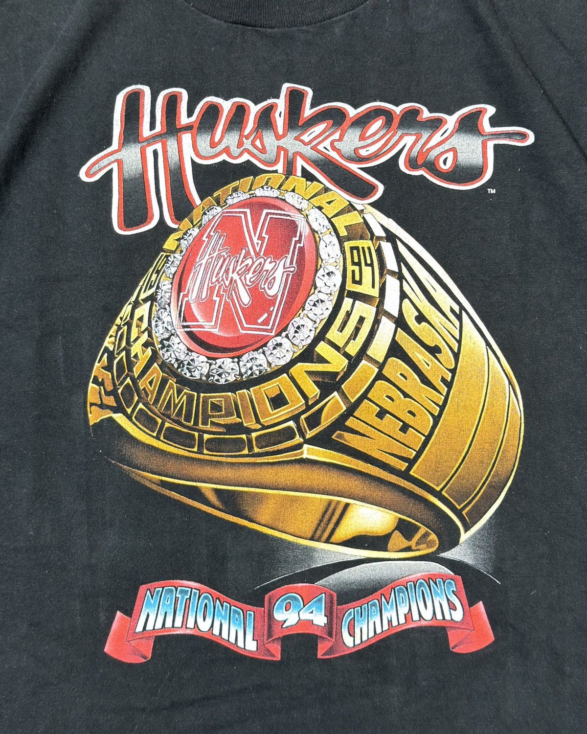 NFL 1994 Vintage NFL Tshirt Nebraska Huskers Size US L / EU 52-54 / 3 - 2 Thumbnail