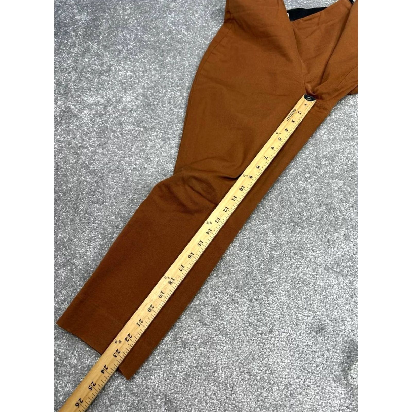 Everlane Everlane Pants Womens 6 Brown Curvy Fit Cotton Stretch Tapered Leg Mid Rise Size 28" / US 6 / IT 42 - 6 Thumbnail