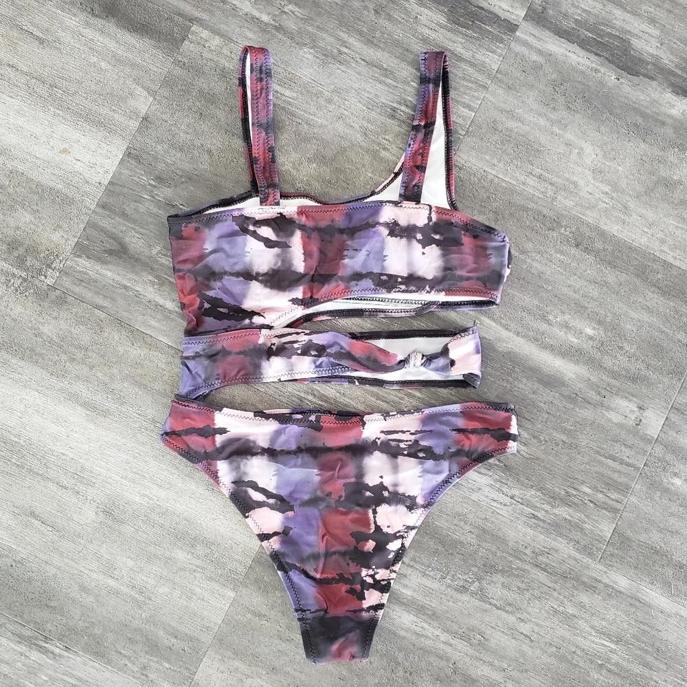 Designer Multicolored Triple Strapped Monokini Size ONE SIZE - 2 Thumbnail