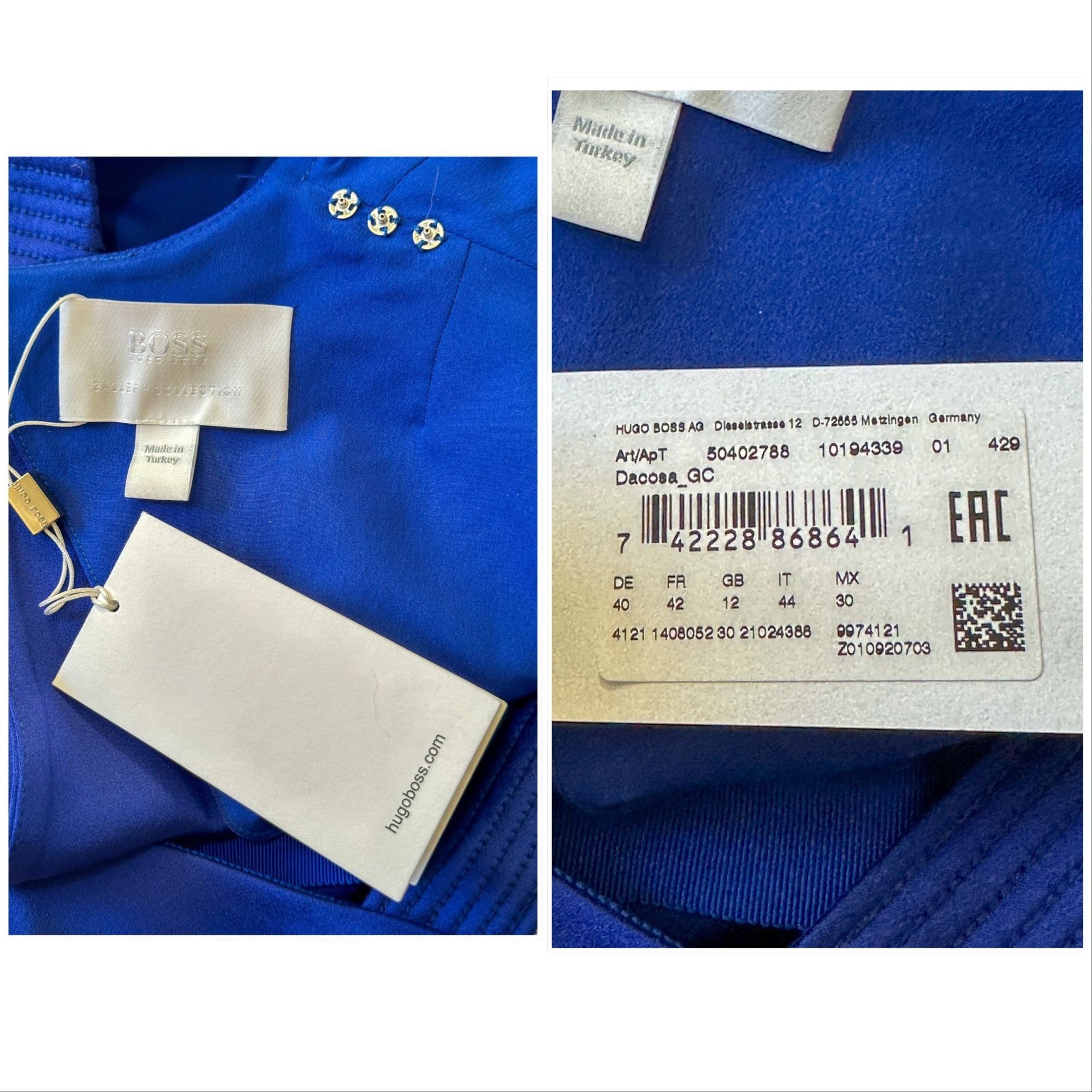 Hugo Boss Hugo Boss Blue Dacosa GC Maxi Dress, Size 42 EU, Cobalt Blue Size M / US 6-8 / IT 42-44 - 12 Thumbnail