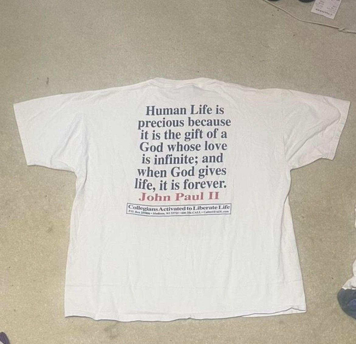 Jerzees 90s Virgin Mary C.A.L.L Pro-life 90s 2XL Activism Grail 1/2 Size US XXL / EU 58 / 5 - 4 Thumbnail