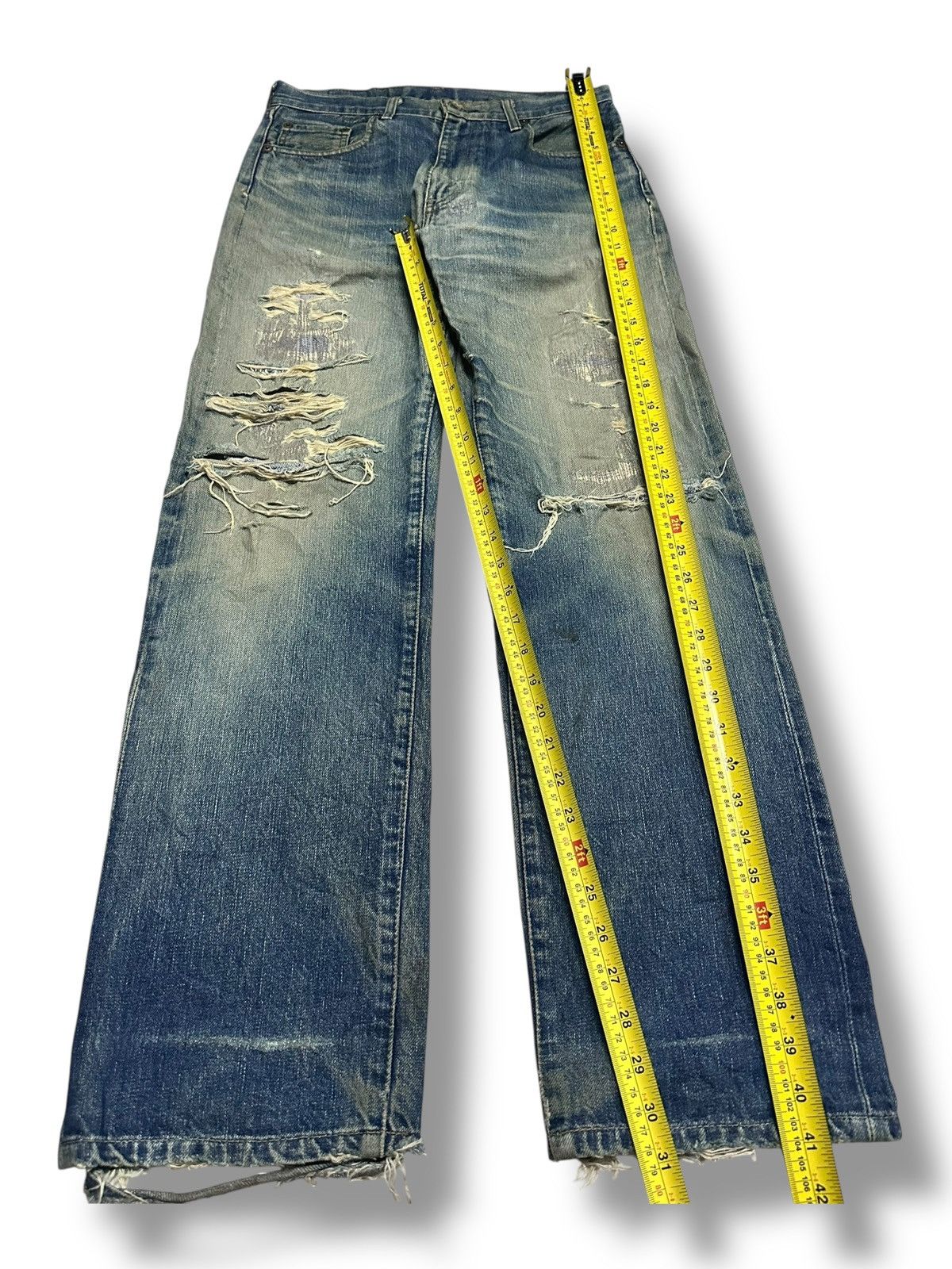 Levi's Levis 90's 502 Big E Vintage Distressed Baggy Style Mudwash Size US 30 / EU 46 - 14 Thumbnail