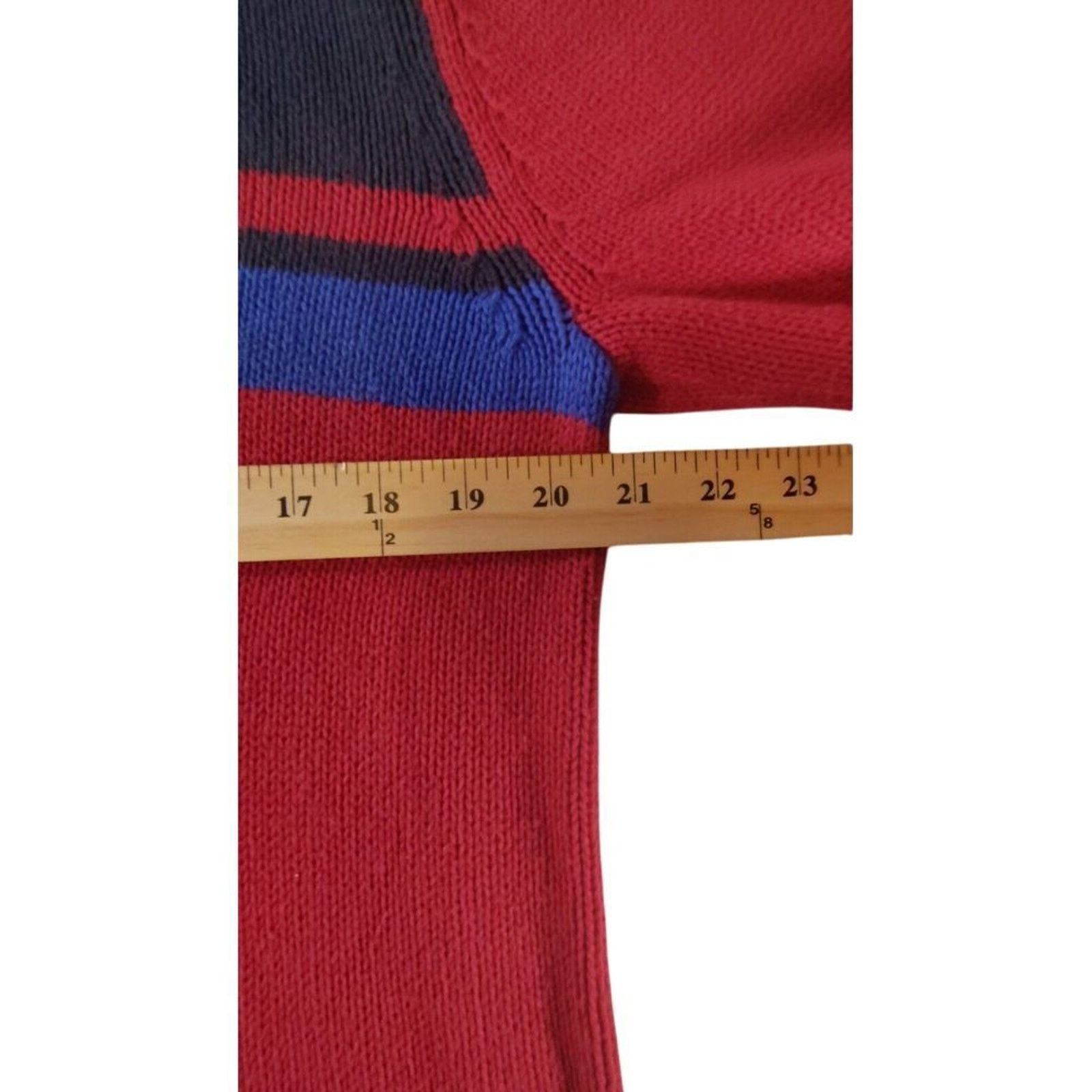 Chaps CHAPS RALPH LAUREN 90'S VINTAGE SWEATER 1/4 Zip Medium Red Size US M / EU 48-50 / 2 - 5 Thumbnail
