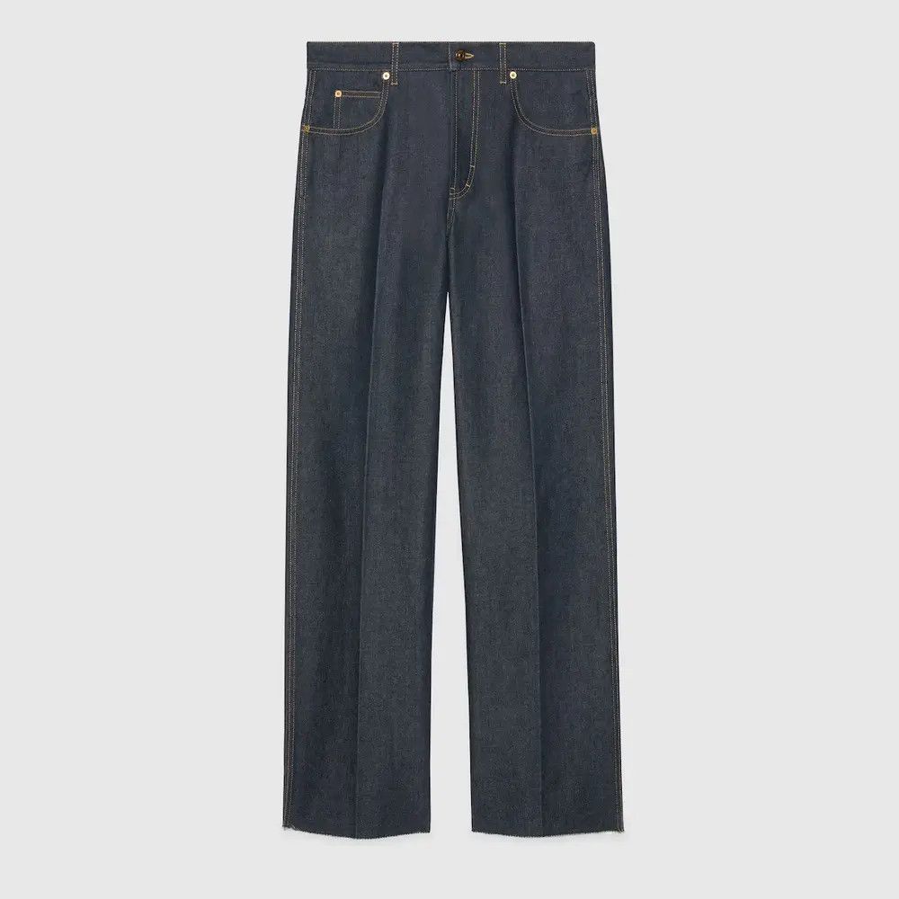 Gucci o1loc1c0925 Denim Pant With Label in Blue Size US 30 / EU 46 - 2 Thumbnail