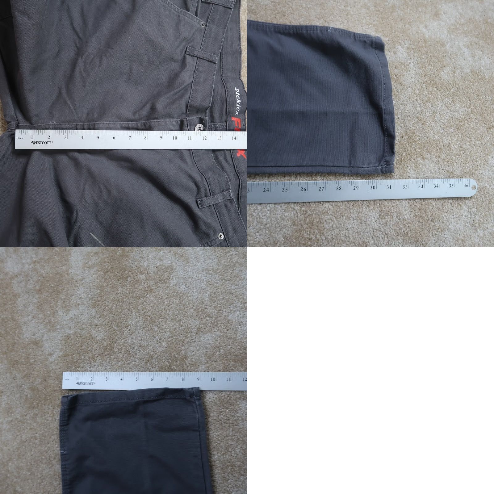Dickies Dickies Flex Carpenter Pants Regular Men's 42x32 Gray Workwear Distressed Canvas Size US 42 / EU 58 - 9 Thumbnail