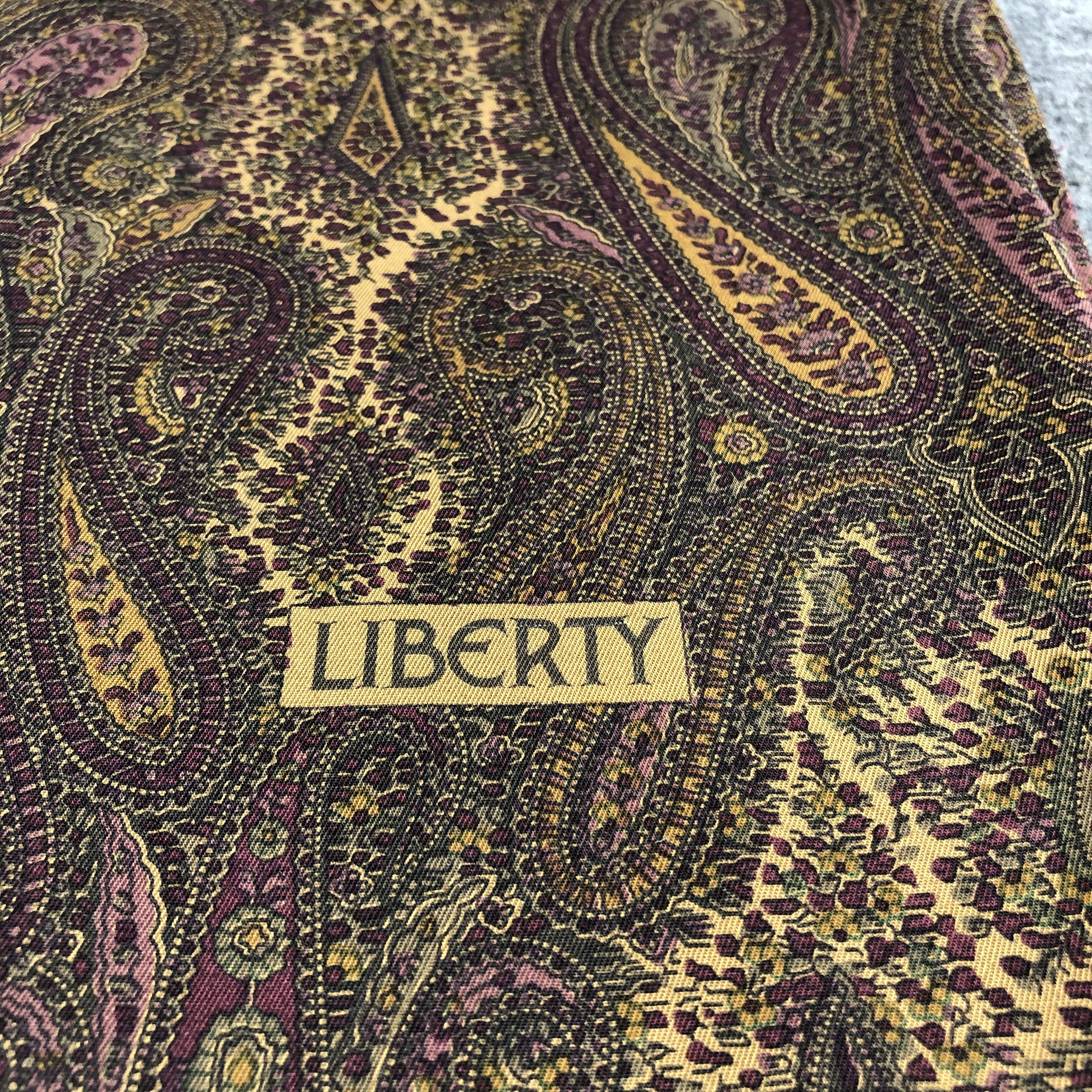 Liberty Liberty Paisley Wool Silk Scarf Muffler V757 Size ONE SIZE - 4 Thumbnail