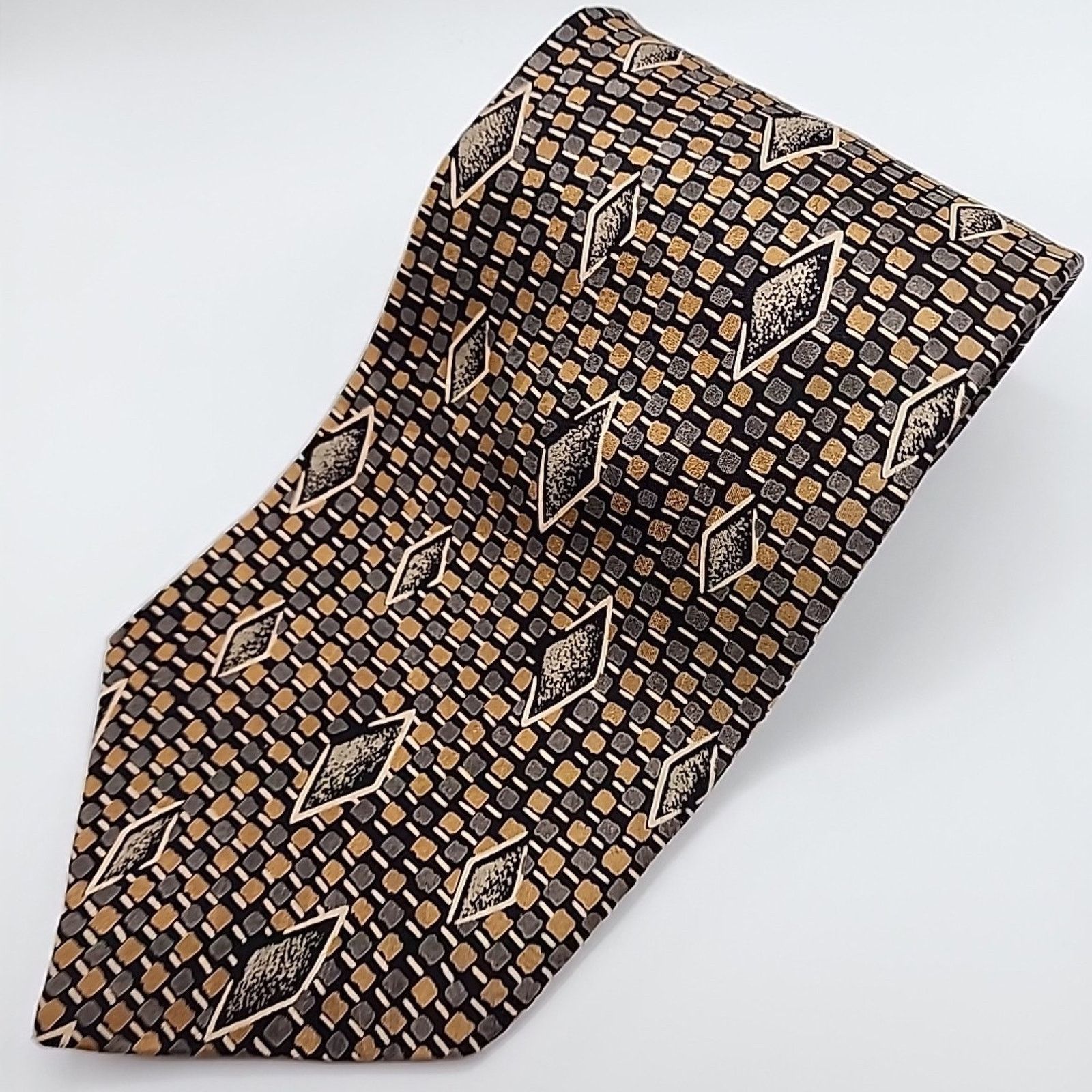 Pierre Balmain Pierre Balmain Gold Patterned Silk Necktie -USA - Like New Size ONE SIZE - 4 Thumbnail