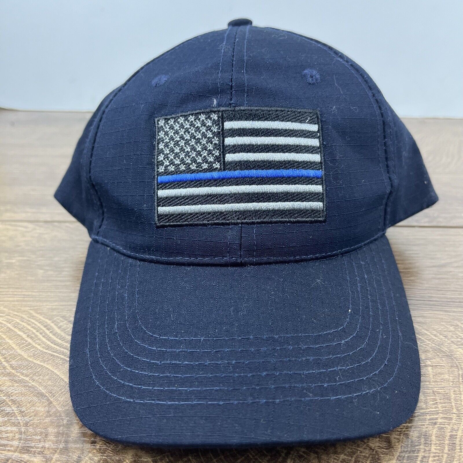 Other USA Flag Hat Blue Line Police Flag Hat Blue Adjustable Hat B Size ONE SIZE - 3 Thumbnail