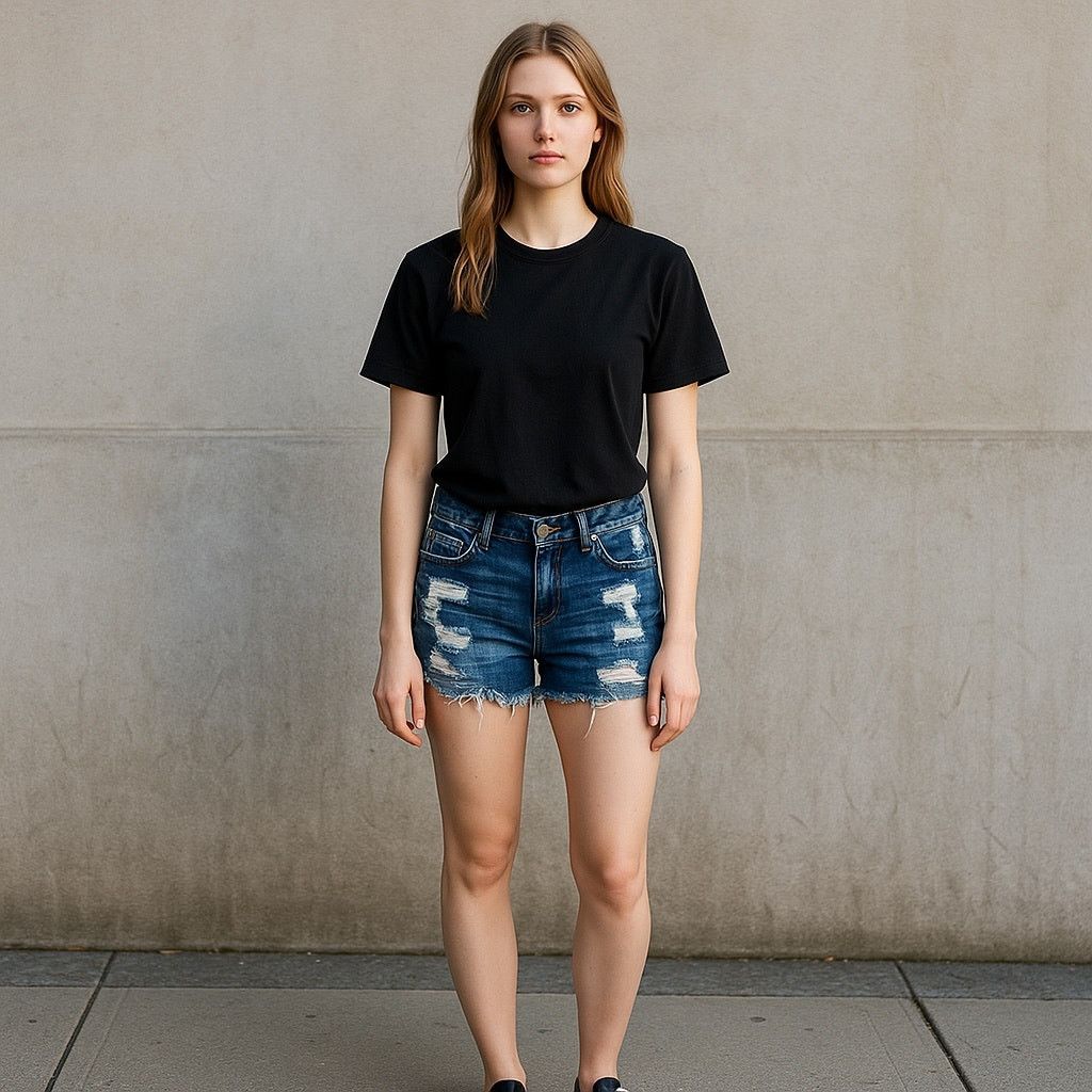 Nordstrom Blue Denim Distressed Shorts Size 26" / US 2 / IT 38 - 1 Thumbnail