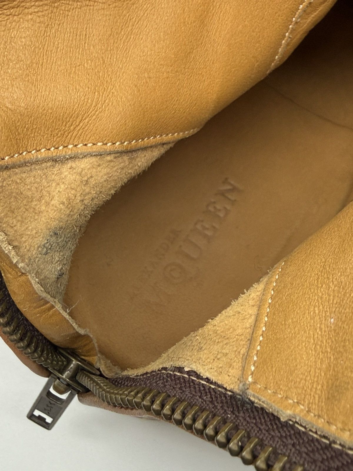 Alexander McQueen Alexander McQueen Tan Leather Knee-High Riding Boots Size US 11 / EU 44 - 12 Thumbnail
