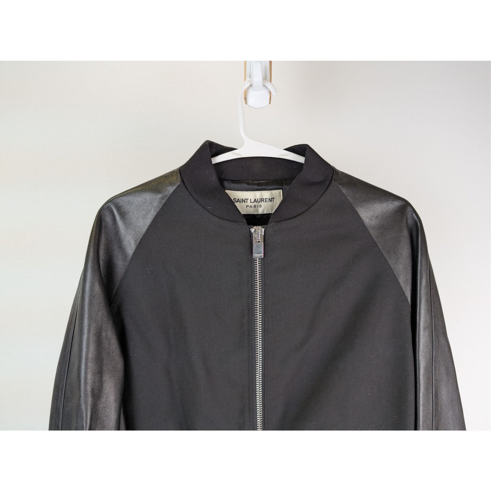 Saint Laurent Paris o1rshd1 CC20 Leather Bomber Jacket in Black Size US M / EU 48-50 / 2 - 3 Thumbnail