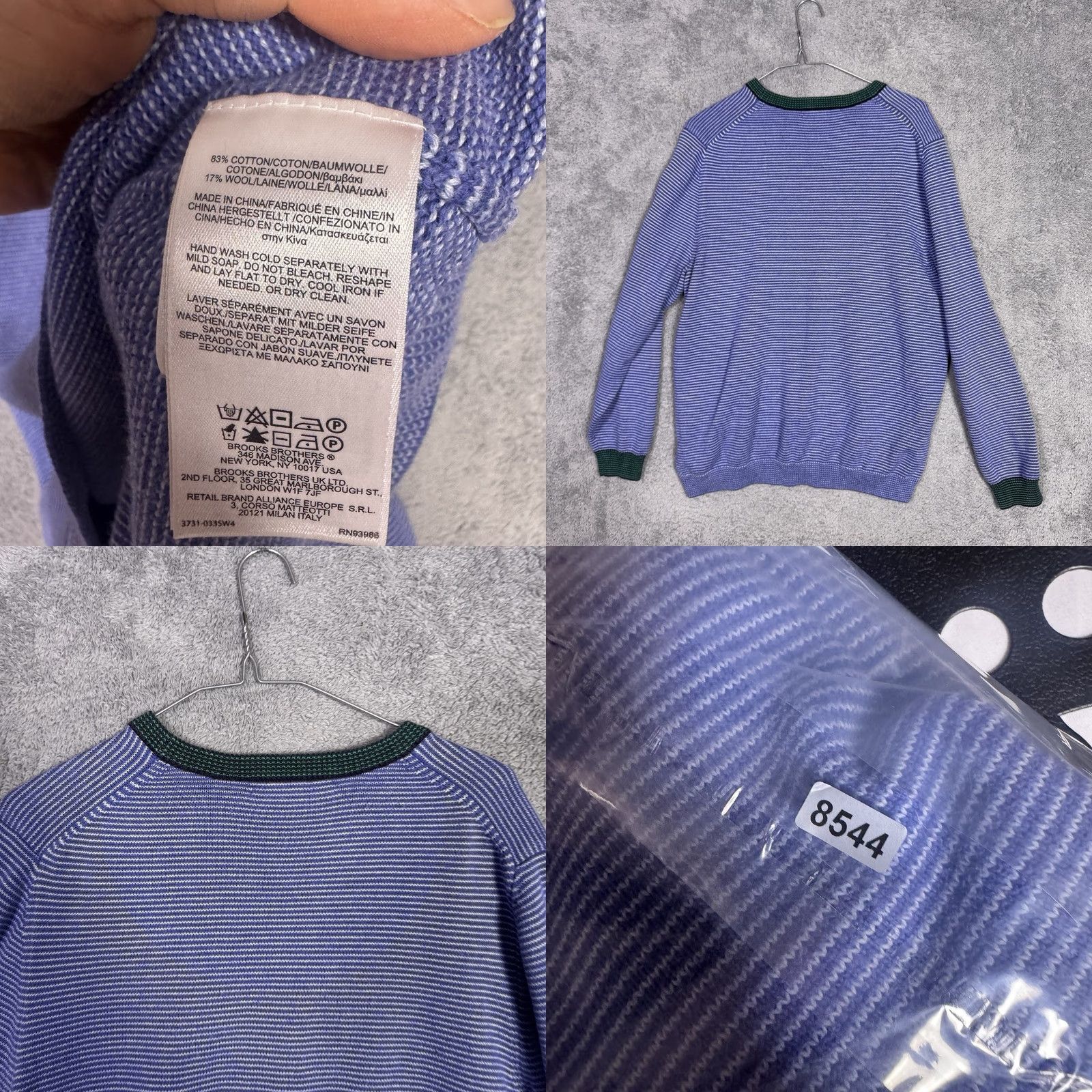 Brooks Brothers Brooks Brothers Sweater Men’s XL Wool Pullover Knit Sweatshirt Crew Neck Striped Knit Jumper Classic Preppy Size US XL / EU 56 / 4 - 8 Thumbnail