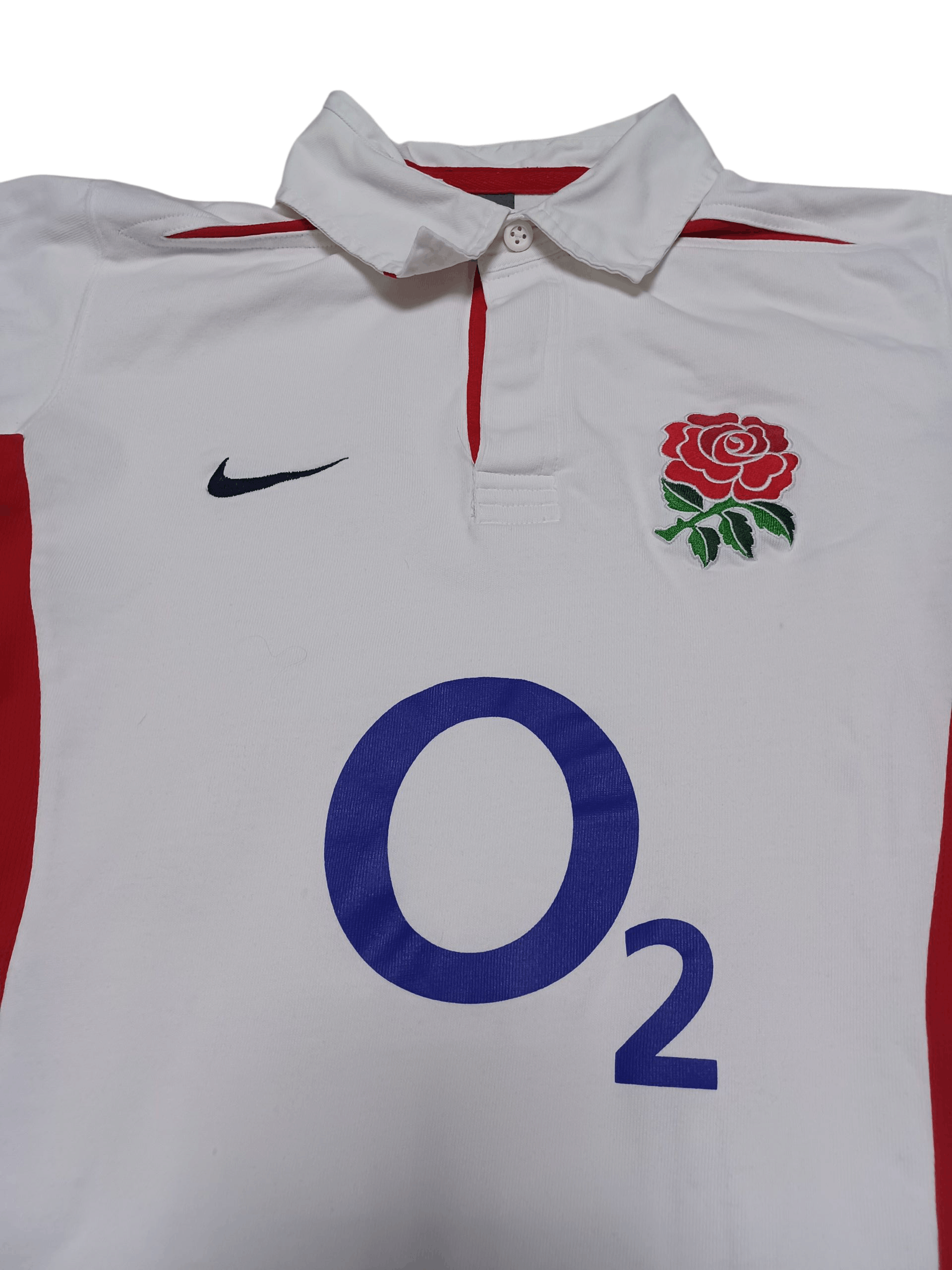 NIKE ENGLAND RUGBY VINTAGE O2 JERSEY POLO SHIRT