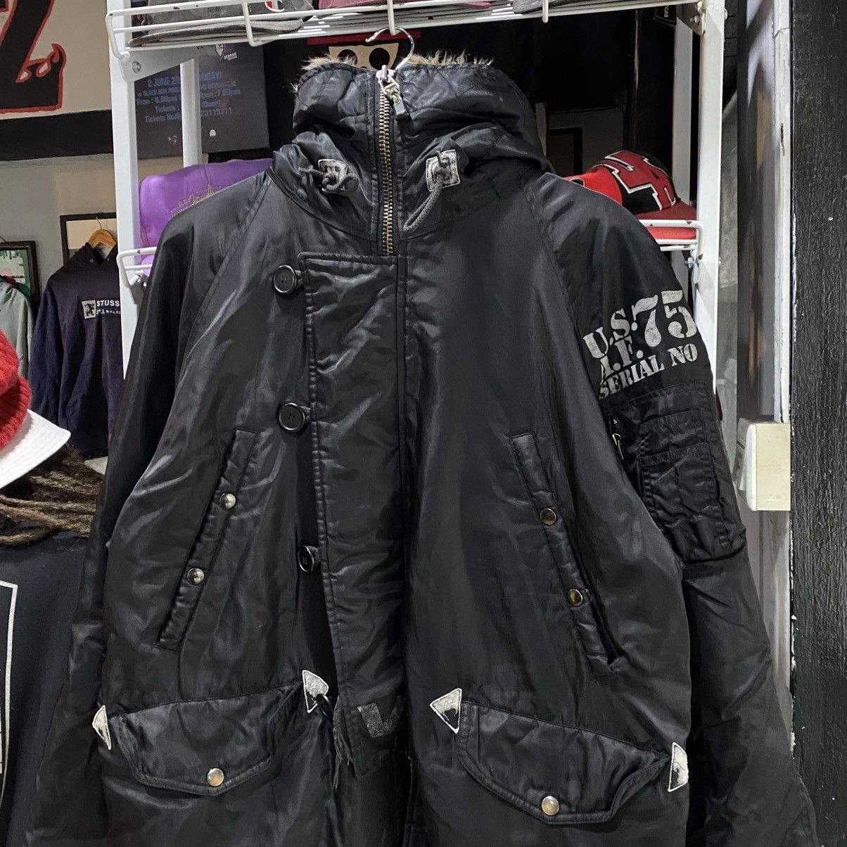 Avirex Avirex Extreme Cold Weather Parka Jacket DANGER Nylon Black Size US M / EU 48-50 / 2 - 4 Thumbnail