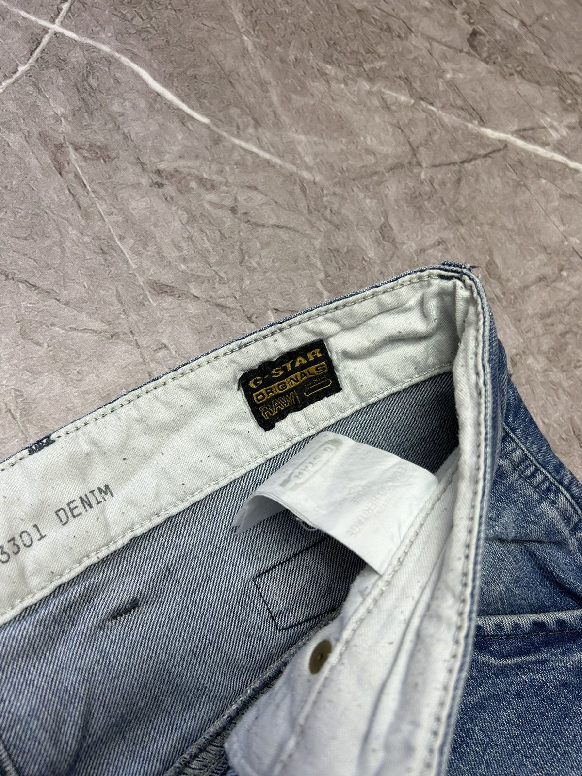 G-Star × Japanese Brand × Vintage Vintage G Star Raw Jeans 96 Embroidered Logo Japanese Y2K Size US 33 - 7 Thumbnail