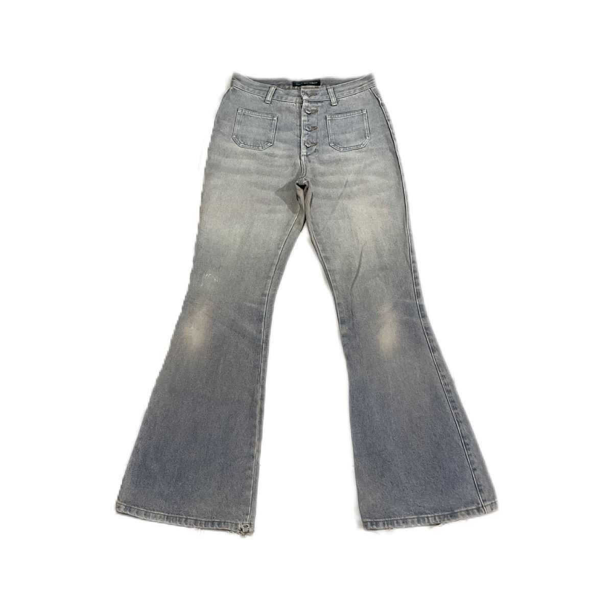 Hysteric Glamour × If Six Was Nine × Japanese Brand 🔥Sick Y2K Jouer Aux Echecs Mud Wash Flared Denim Size US 28 / EU 44 - 1 Thumbnail