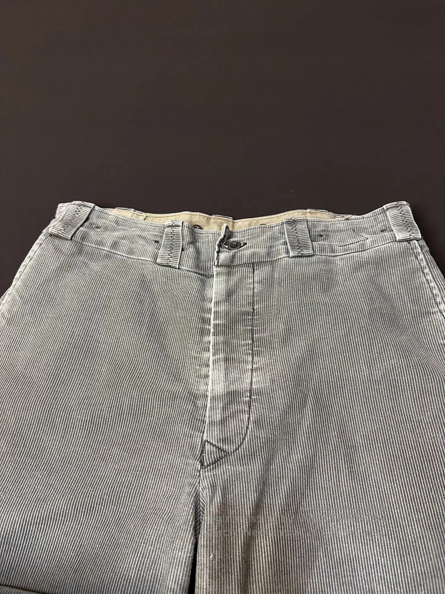 Vintage Vintage 60s Striped Moleskin French Work Pants. Size US 31 - 4 Thumbnail