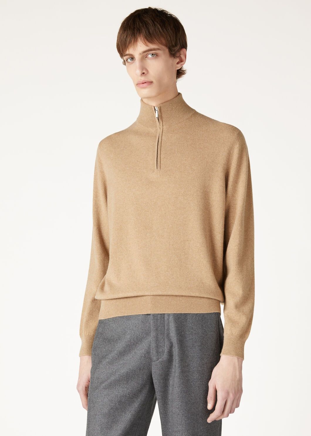 Loro Piana o1w1db10725 FAN1203 Classic Half-Zip Sweater in Brown Size US S / EU 44-46 / 1 - 3 Thumbnail