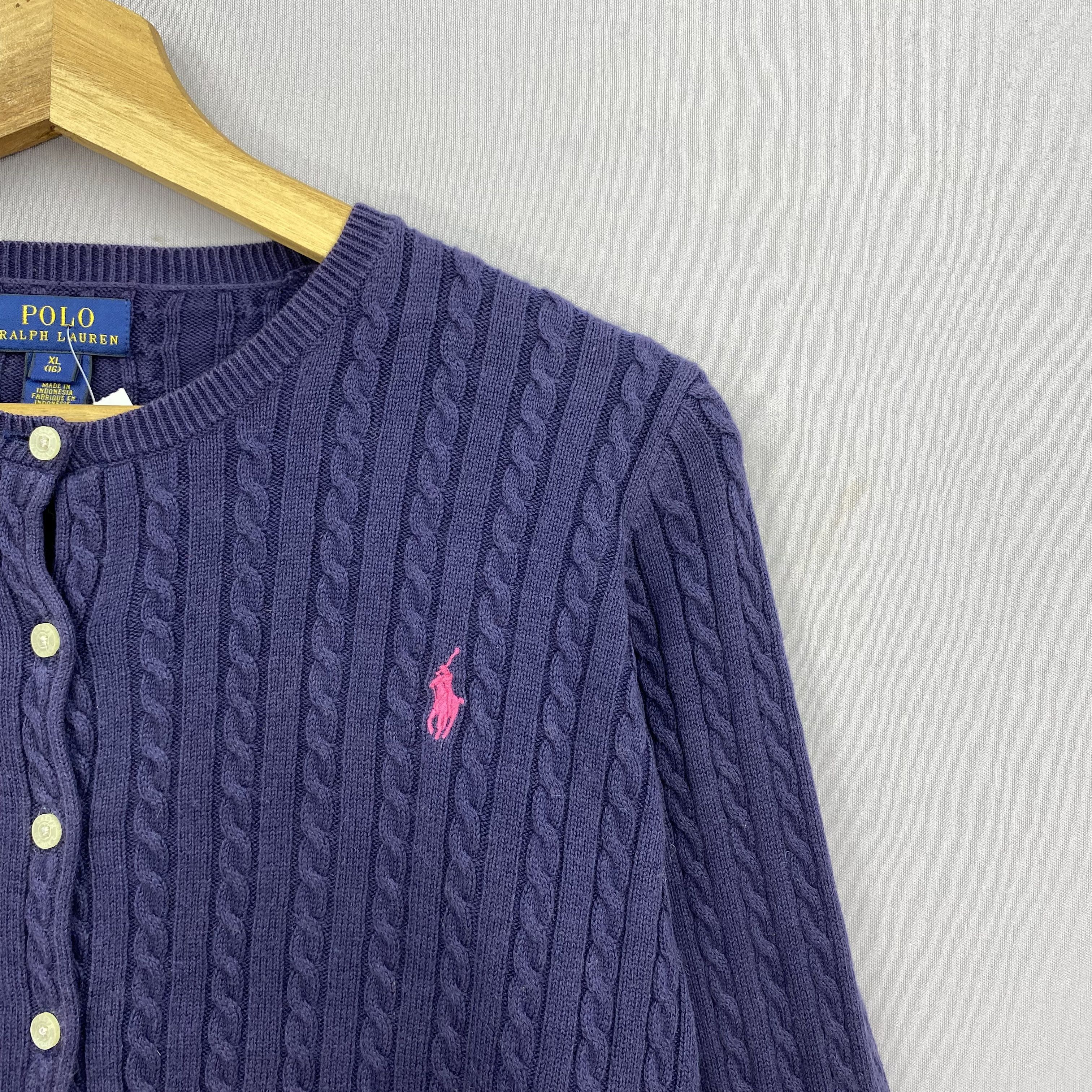 Polo Ralph Lauren Vintage Y2K Polo Ralph Lauren Cardigan Cable Knit Sweater Size S / US 4 / IT 40 - 4 Thumbnail