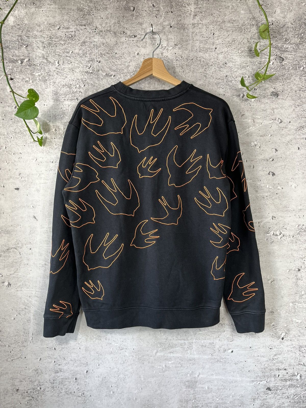 Alexander McQueen McQ Alexander McQueen Swallow Big logo Sweatshirt full print Grailed