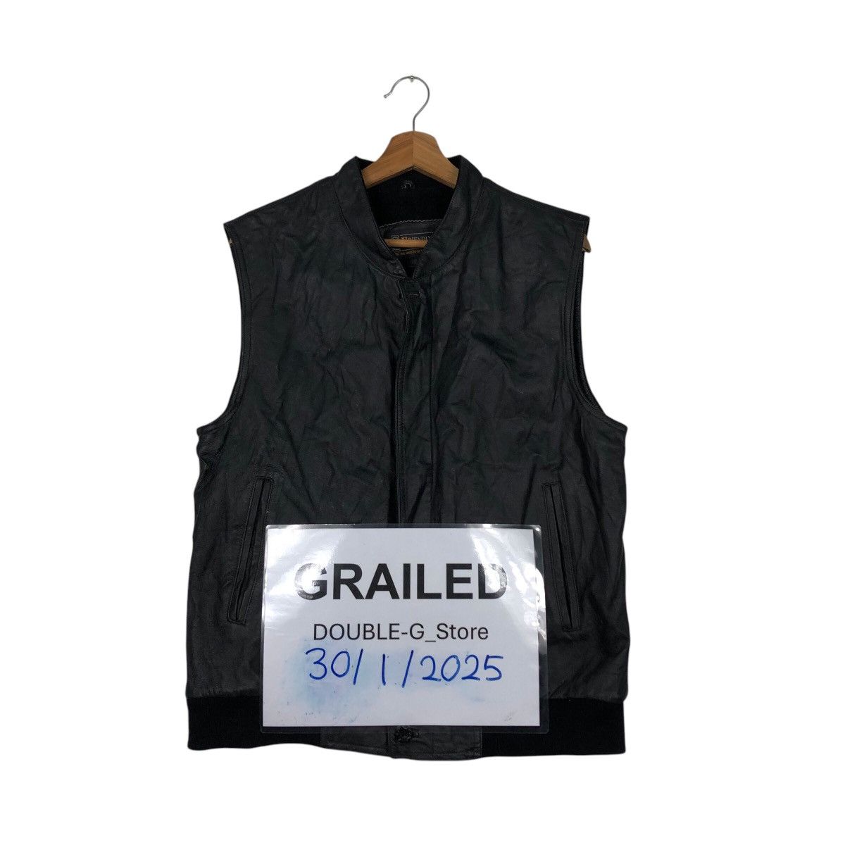 Japanese Brand × Vintage 📌Vintage Biker Wear Vest Jacket Friendly Word Size US M / EU 48-50 / 2 - 1 Thumbnail