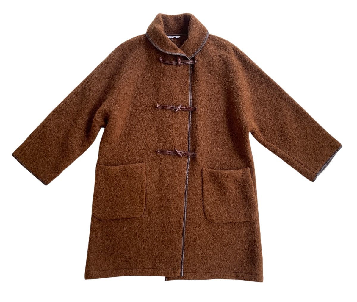 Calvin Klein CK Wool Mohair Duffle Coat Oversized Size L / US 10 / IT 46 - 3 Thumbnail