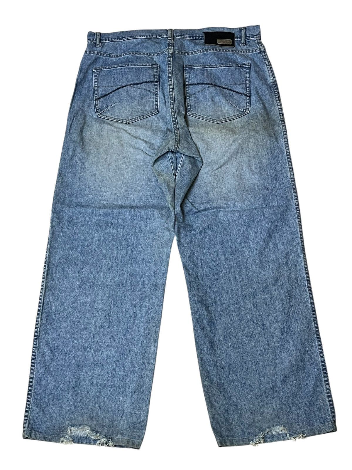 Marc Buchanan BAGGY🔥PELLE PELLE MARC BUCHANAN lot 0002 dirty baggy jeans Size US 37 - 3 Thumbnail