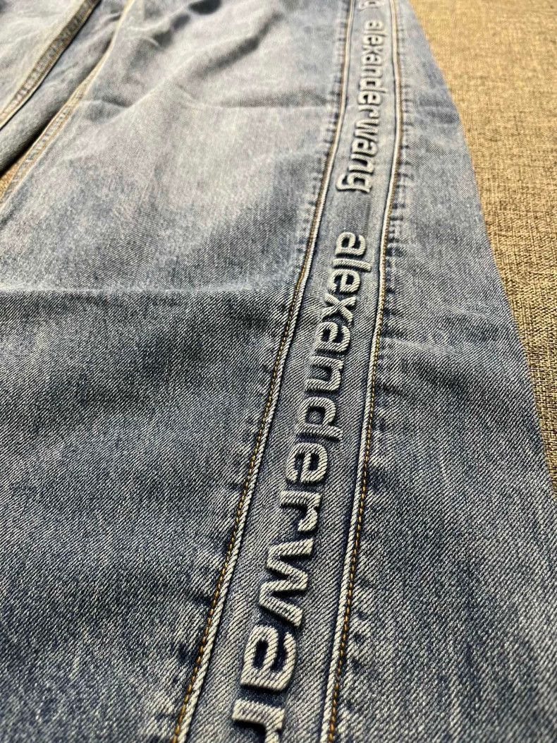 Alexander Wang Alexander Wang Washed Distressed Wide-Leg Jeans- Size 24" / US 00 / IT 34 - 3 Thumbnail