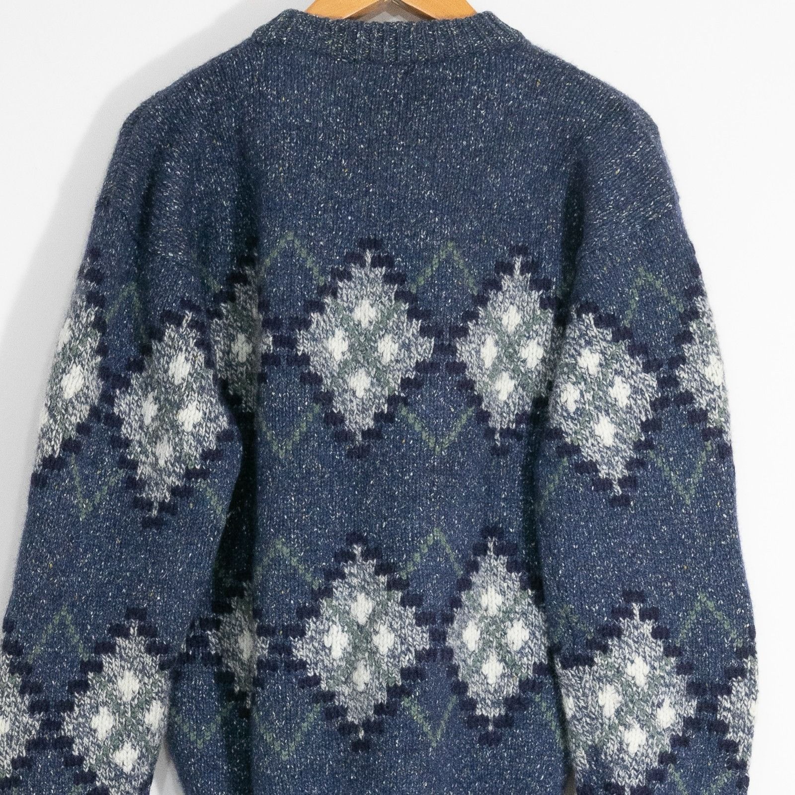 L.L. Bean Vintage 90 LL Bean Argyle Diamond Pattern Wool Sweater Large Size US L / EU 52-54 / 3 - 5 Thumbnail