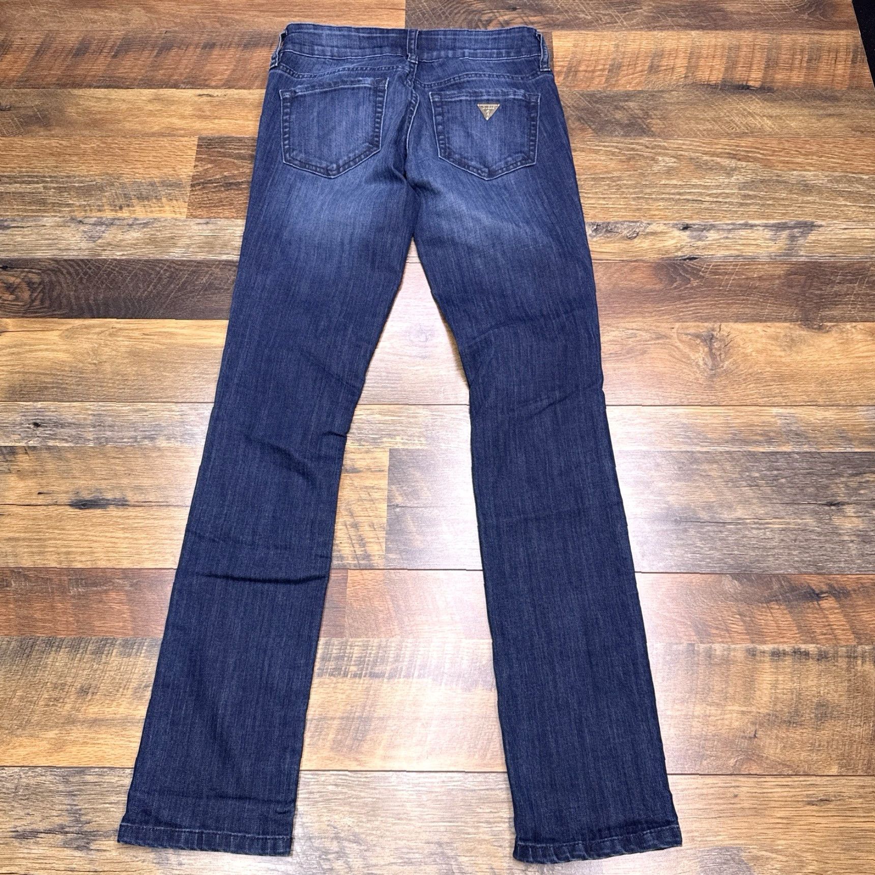 Guess Guess Jeans Womens 26 Low Rise Stretch Distressed Patch Fit Skinny Denim Blue 5-Pocket City Modern Regular Size 26" / US 2 / IT 38 - 2 Thumbnail
