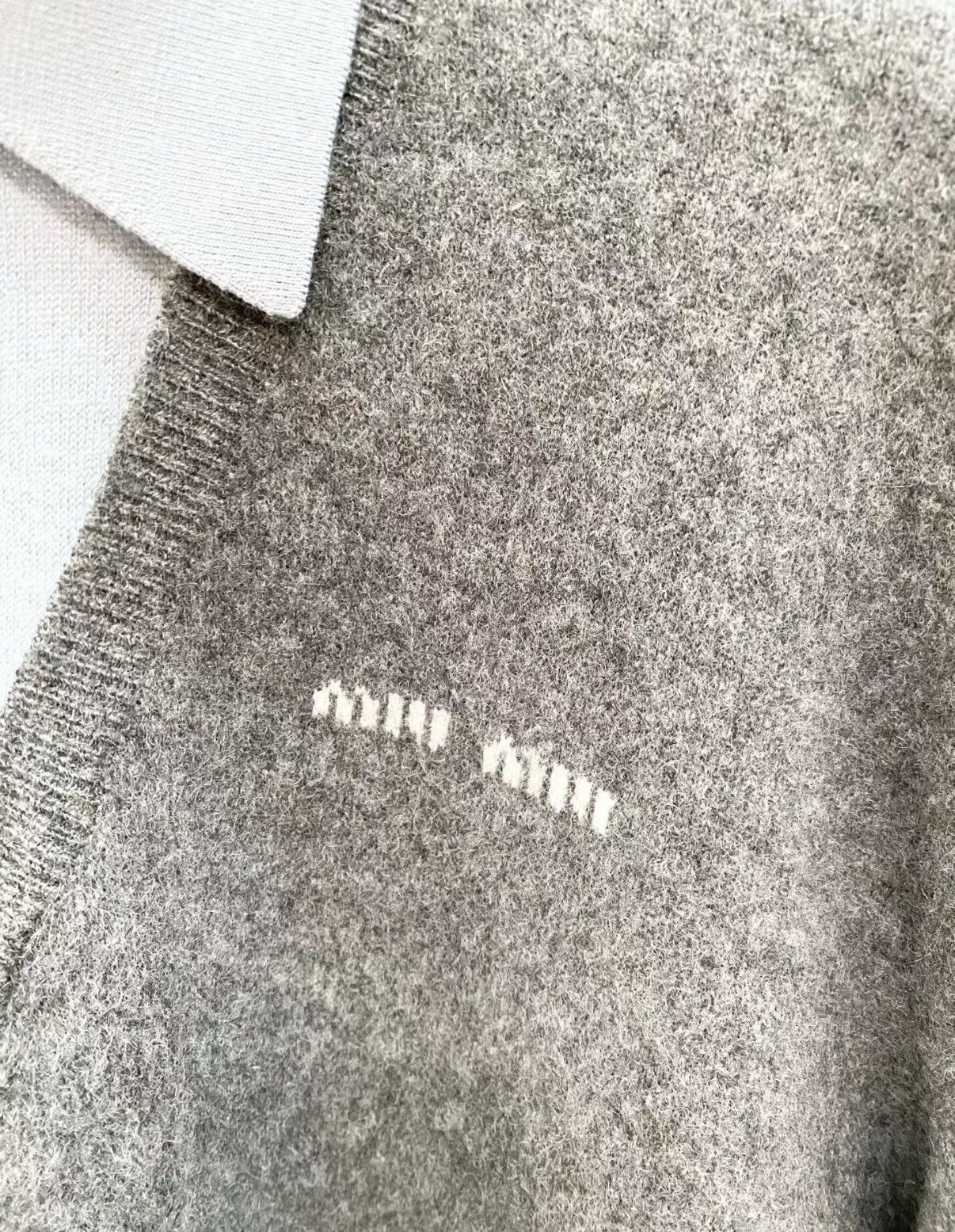Miu Miu Miu Miu 25SS Block Fake Two-Piece Polo Collar Sweater J33 Size XS / US 0-2 / IT 36-38 - 4 Thumbnail