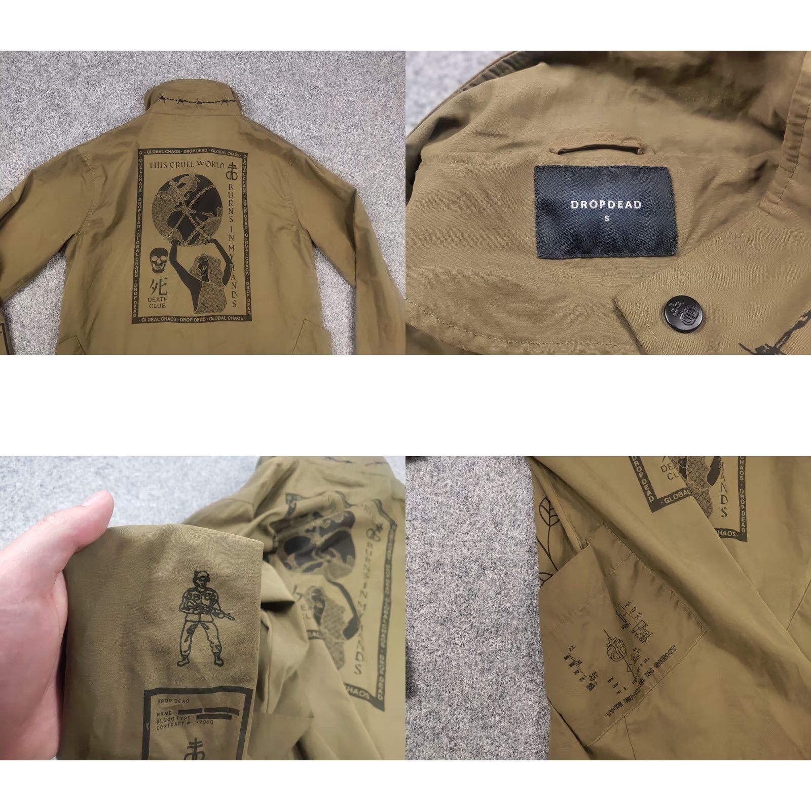 Vintage Drop Dead Clothing Oliver black Logo Overshirt Light Jacket This Cruel World Size US S / EU 44-46 / 1 - 9 Thumbnail