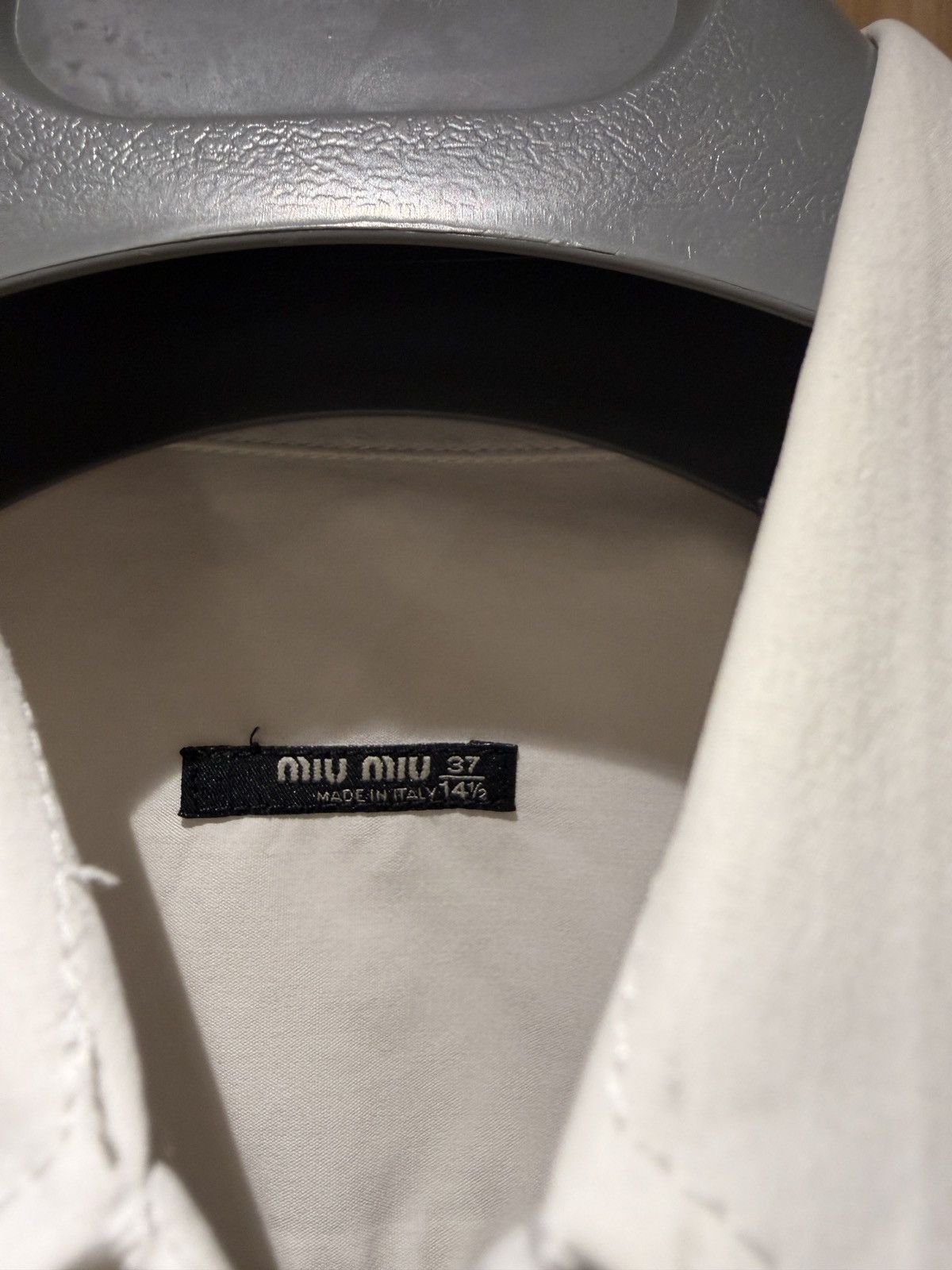 Miu Miu Archive Miu Miu Men’s White Double Cuff Shirt IT 37 / 14.5 Size US S / EU 44-46 / 1 - 2 Thumbnail