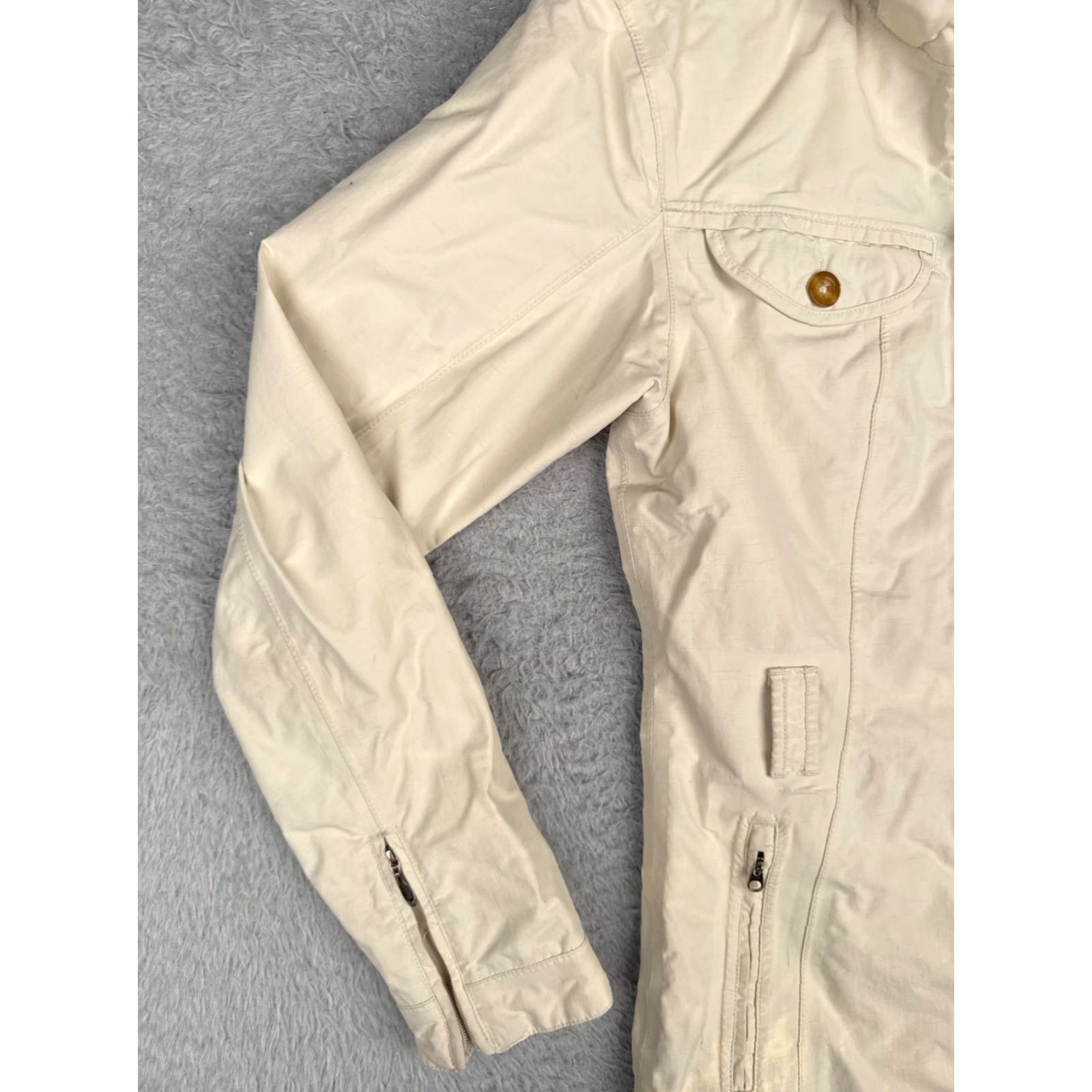The North Face The North Face Jacket Womens Small Ivory Full Zip Hooded HyVent Nylon Shell Walk Size S / US 4 / IT 40 - 7 Thumbnail
