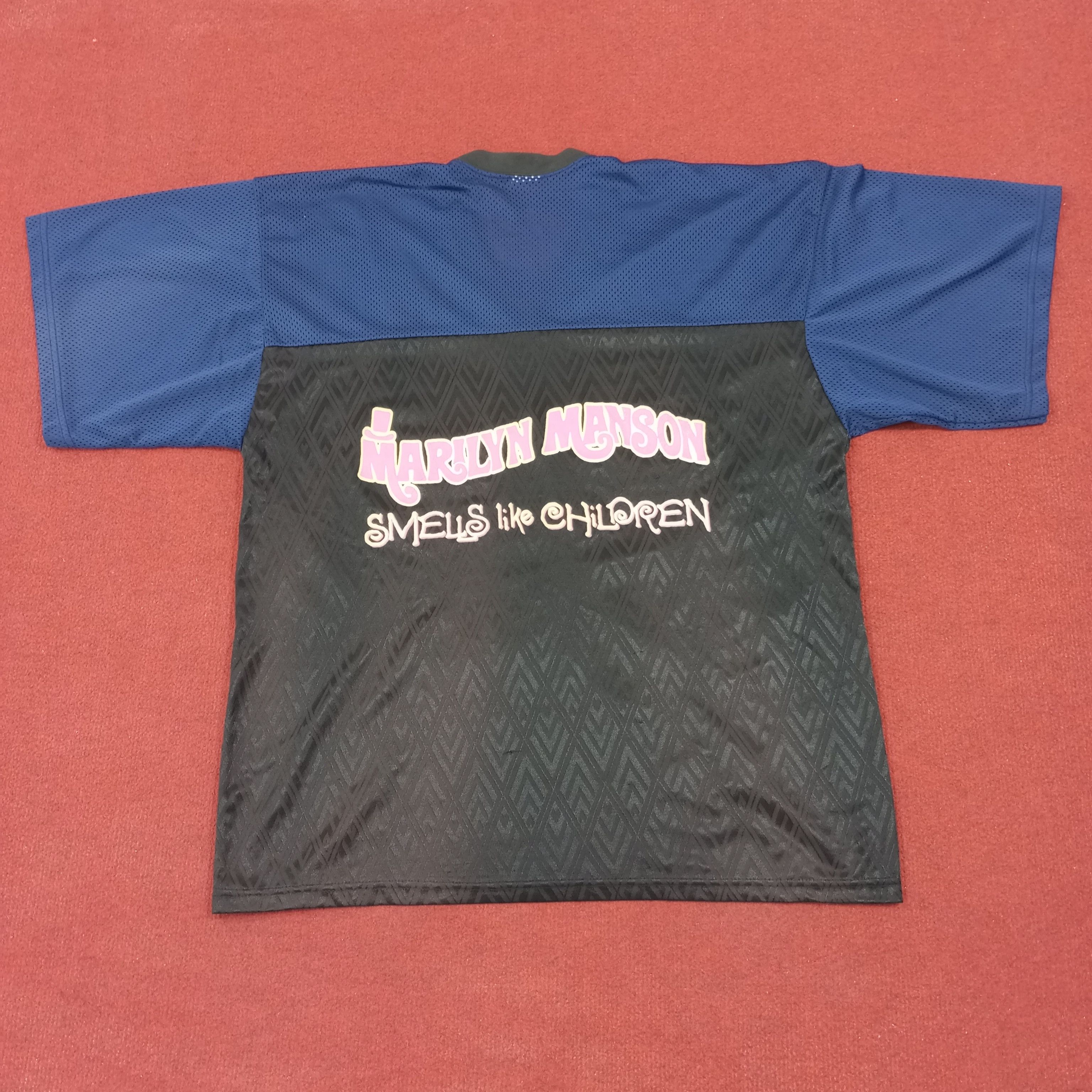 Band Tees × Marilyn Manson × Vintage Marilyn Manson Rock Music Rare Design Jersey Tshirt Size US L / EU 52-54 / 3 - 3 Thumbnail