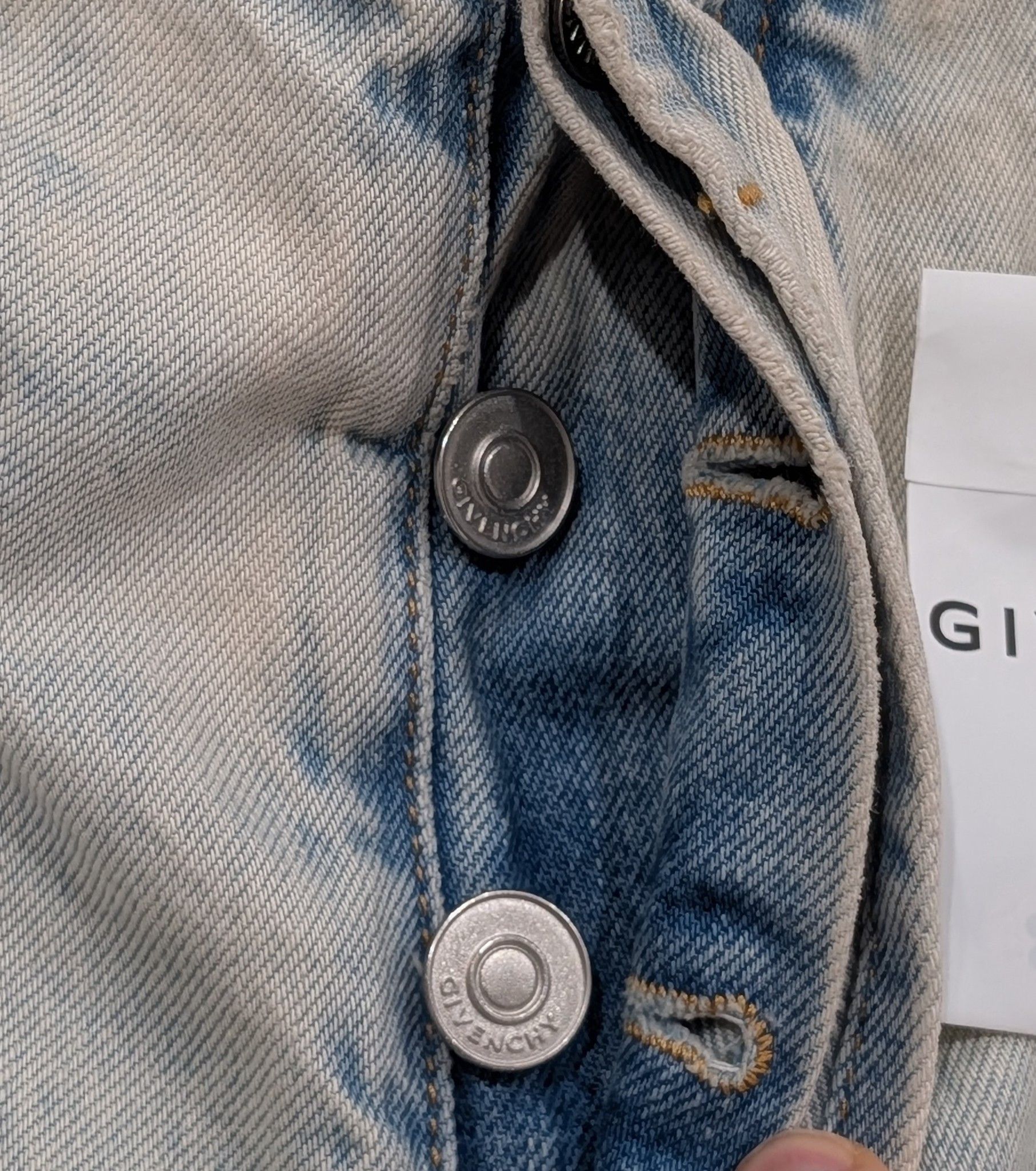 Givenchy GIVENCHY Bleach-Wash Cotton Denim Shorts Pale Blue 38 Size US 38 / EU 54 - 3 Thumbnail