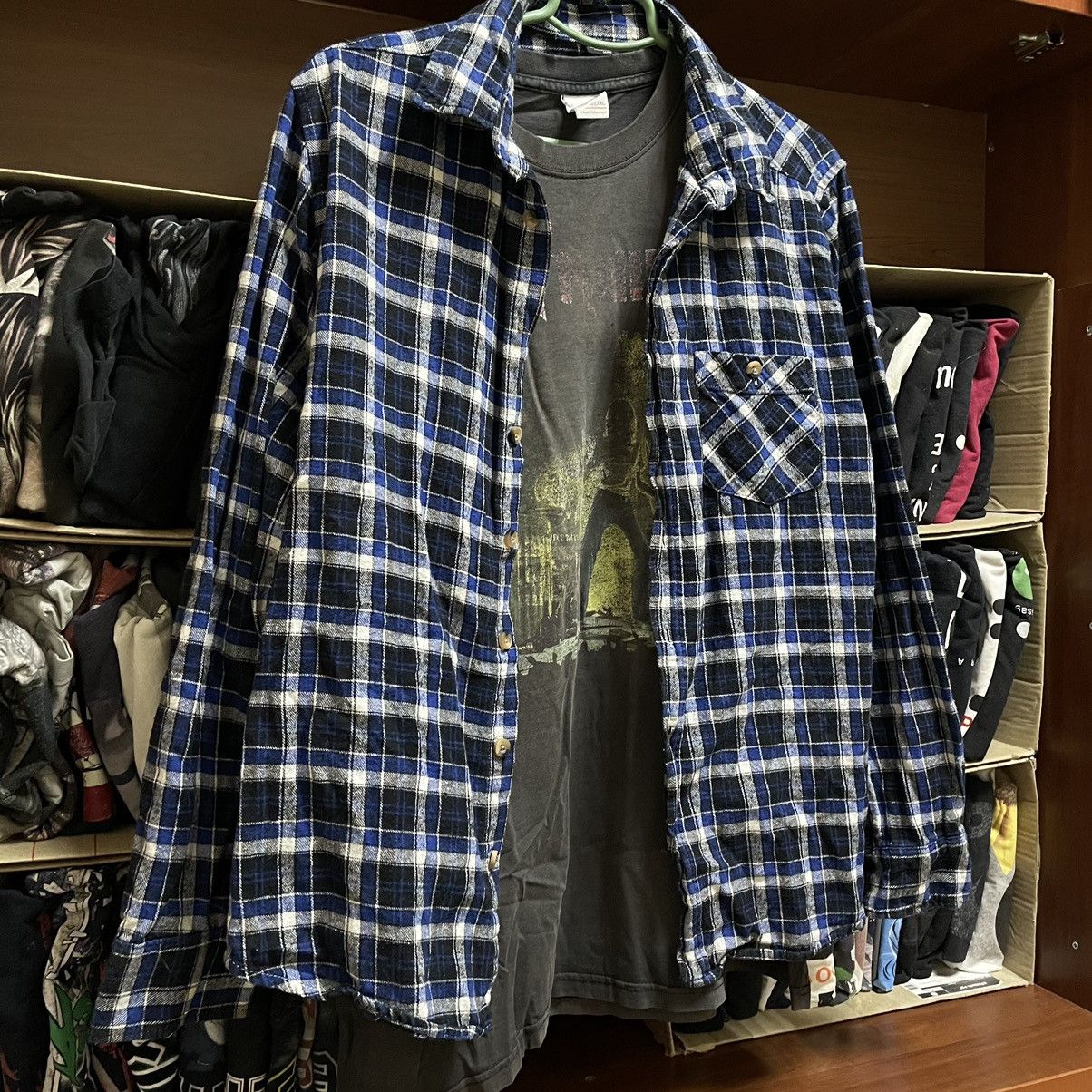 Vintage Vintage Shirt Shirt Flannel Checkered Travis L Size US L / EU 52-54 / 3 - 3 Thumbnail