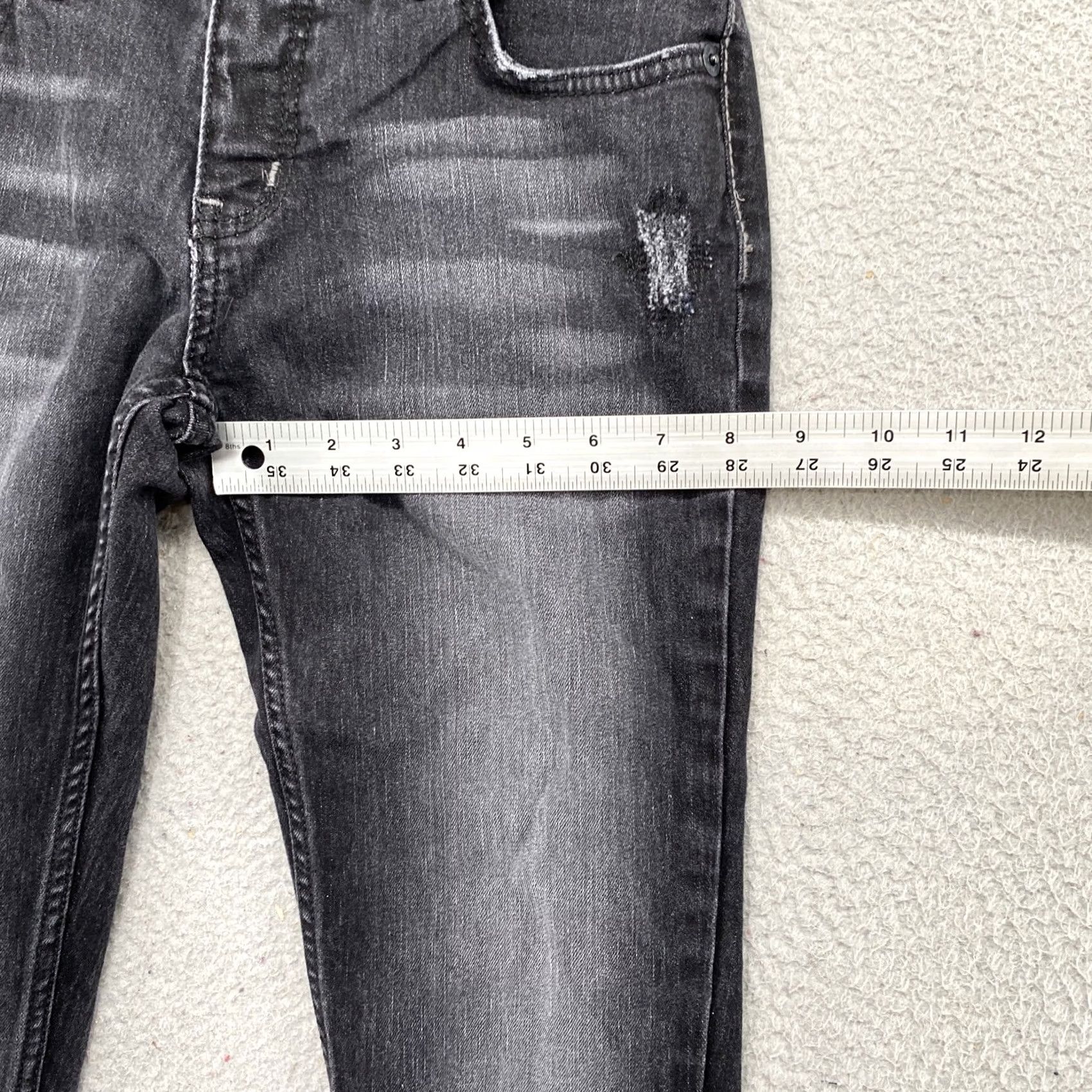 Denime Cruel Abby Bootcut Black Distressed Denim Jeans in Size 27 Regular 3R Women’s 5-Pocket Stretch Denim Jeans Size 27" / US 4 / IT 40 - 7 Thumbnail