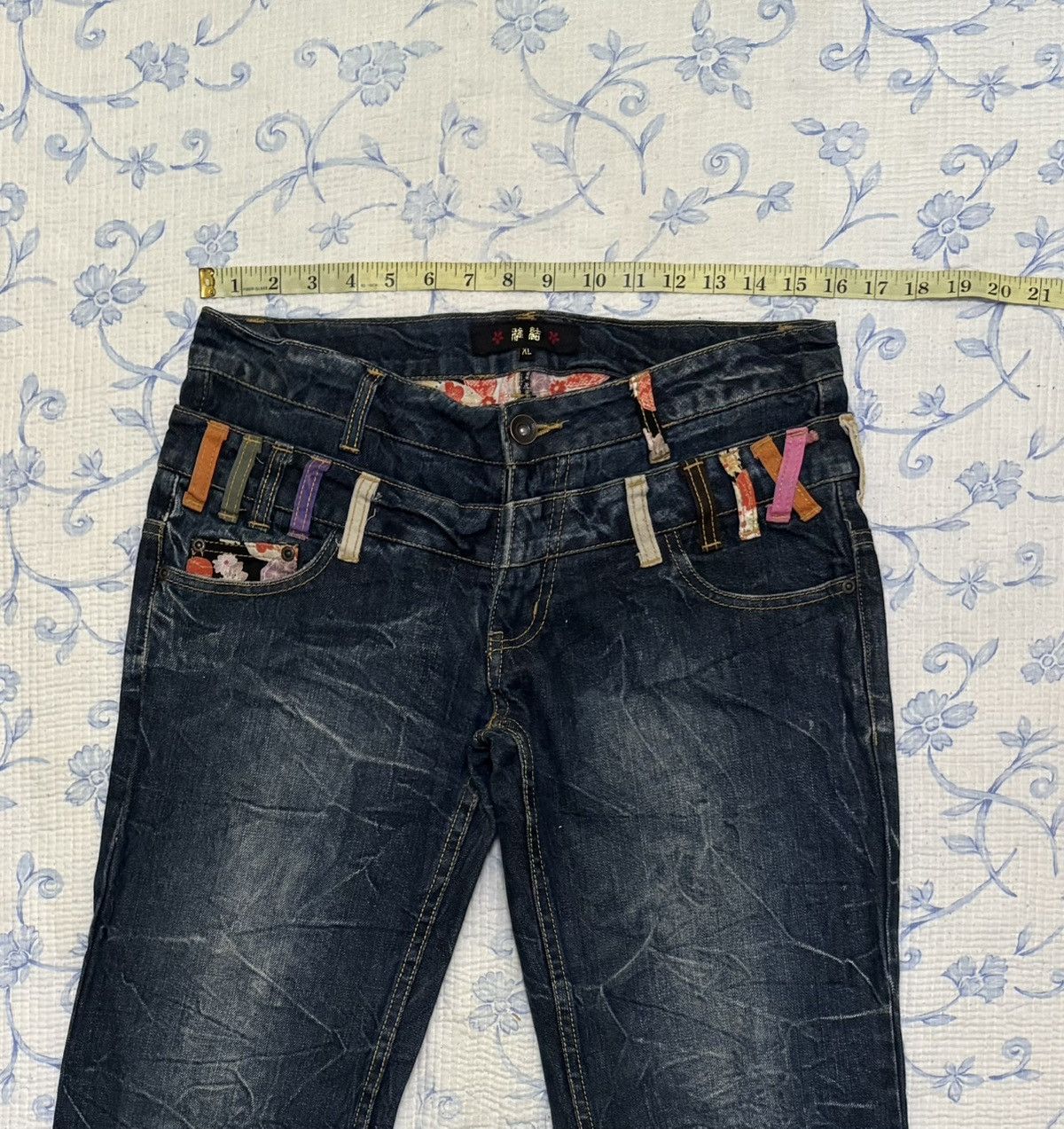 Japanese Brand Japanese International World Double Waist Jeans Streetwear Size US 32 / EU 48 - 3 Thumbnail