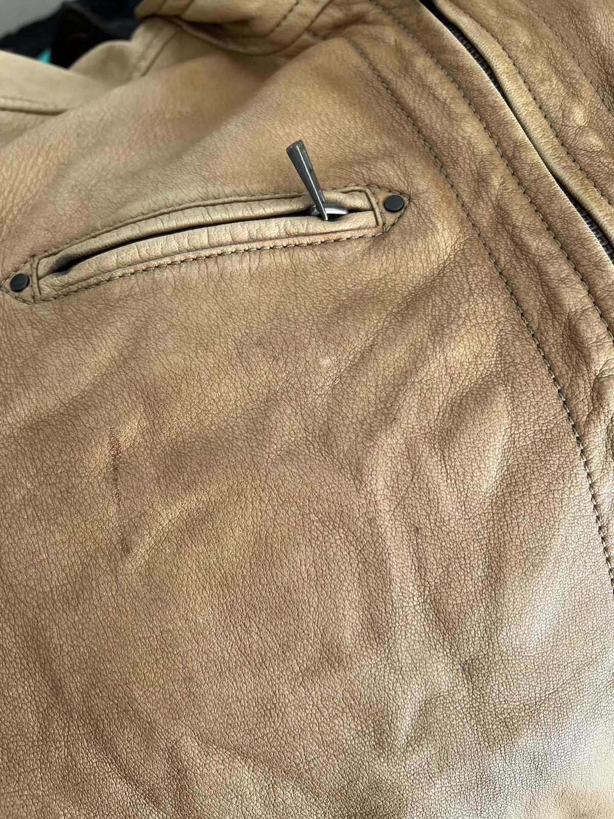 Strellson Strellson Moto Racing Faded Leather Jacket Sz 52 Size US L / EU 52-54 / 3 - 19 Thumbnail